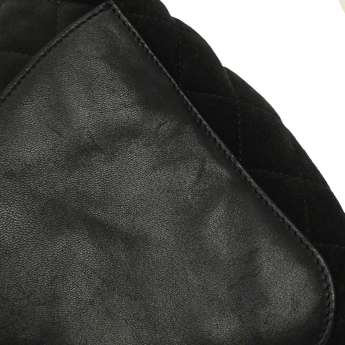 Chanel 2008 - 2009 Black Suede 2.55 Union Jack Jumbo Flap Bag