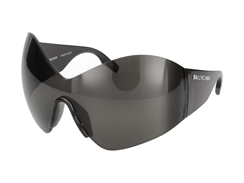 Balenciaga BB0180S Shielded Nylon Fiber Sunglasses — Grey
