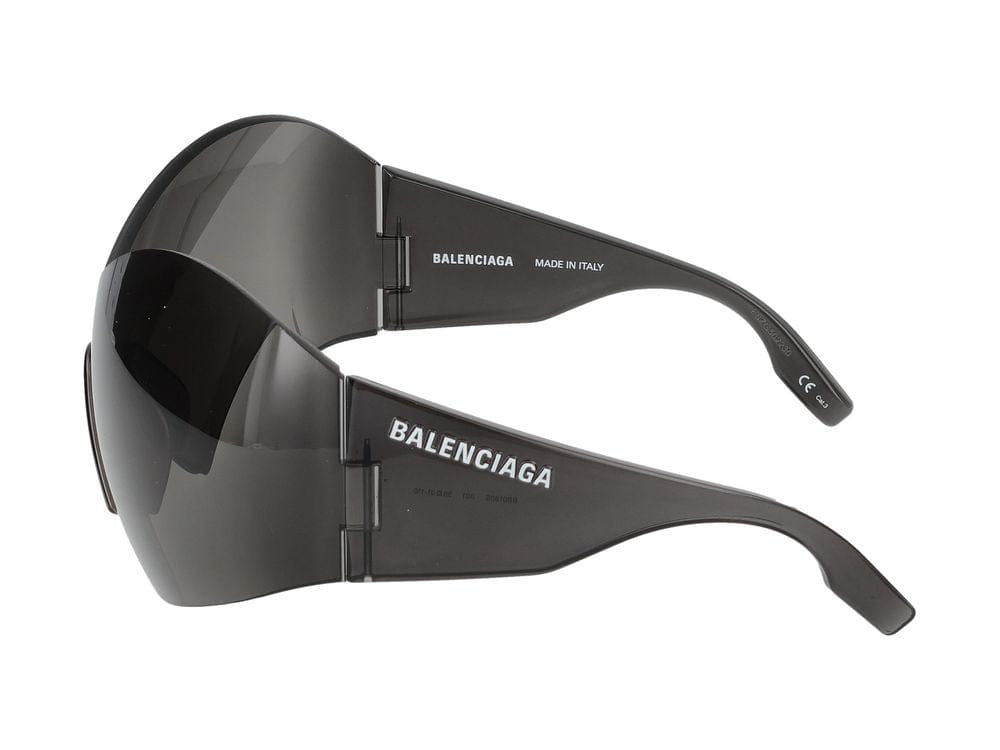 Balenciaga BB0180S Shielded Nylon Fiber Sunglasses — Grey