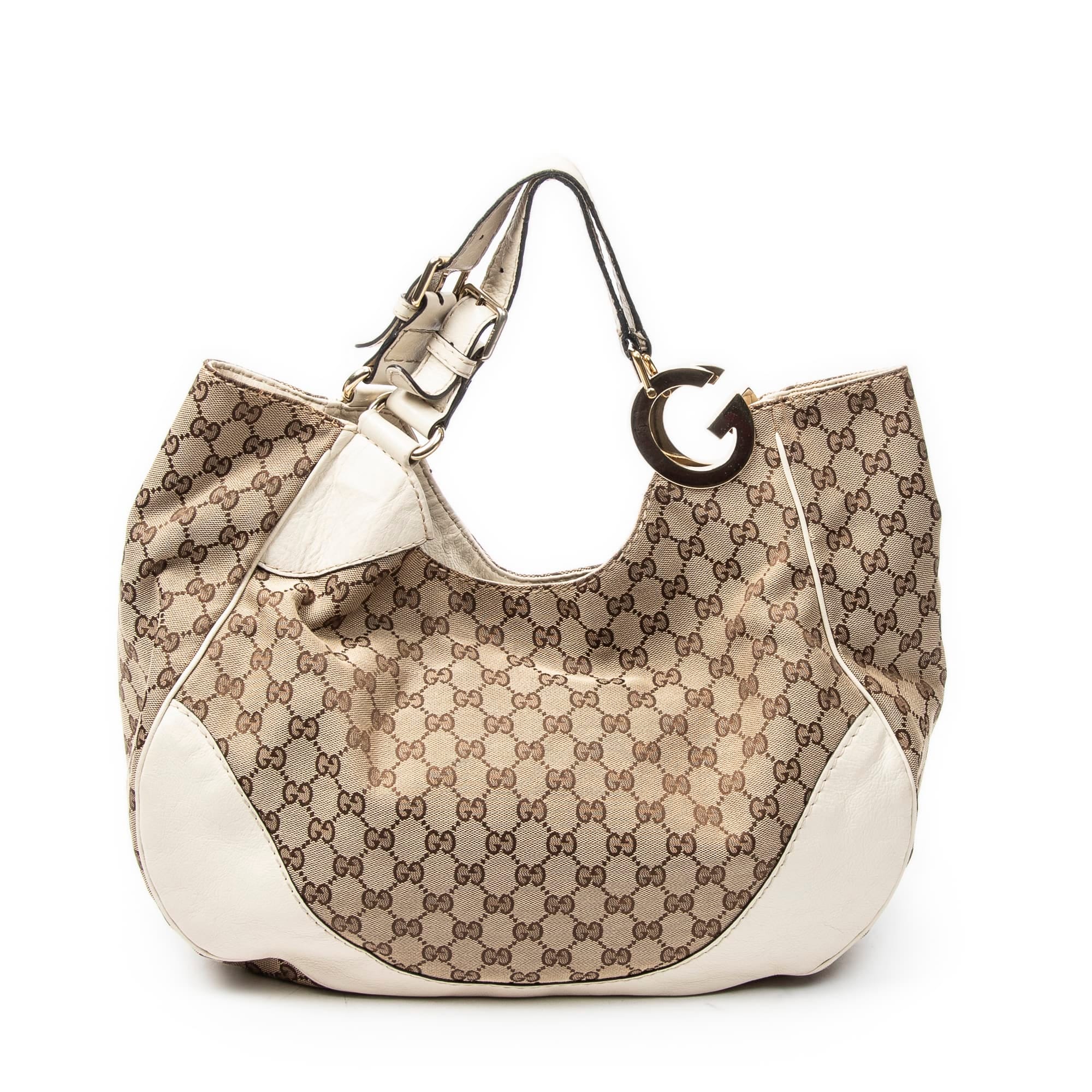 Gucci Beige/Ivory Canvas Charlotte Hobo ABC4580