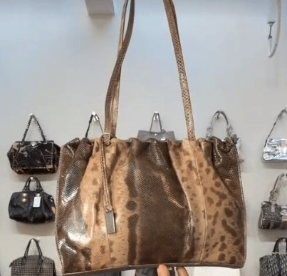 Gucci Lizard Shoulder Bag Brown