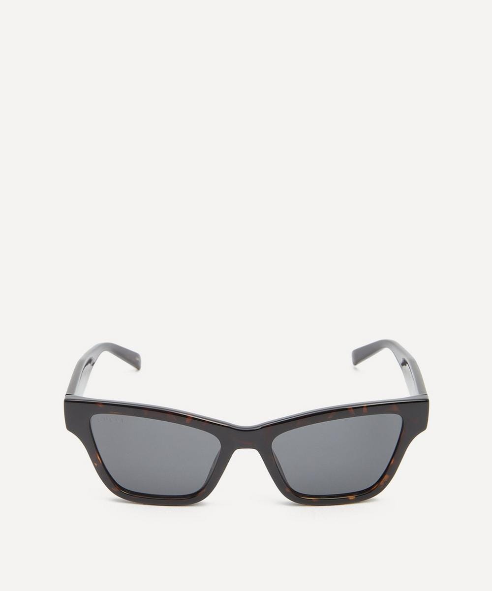 Gucci Chunky Cat Eye Havana Acetate Sunglasses