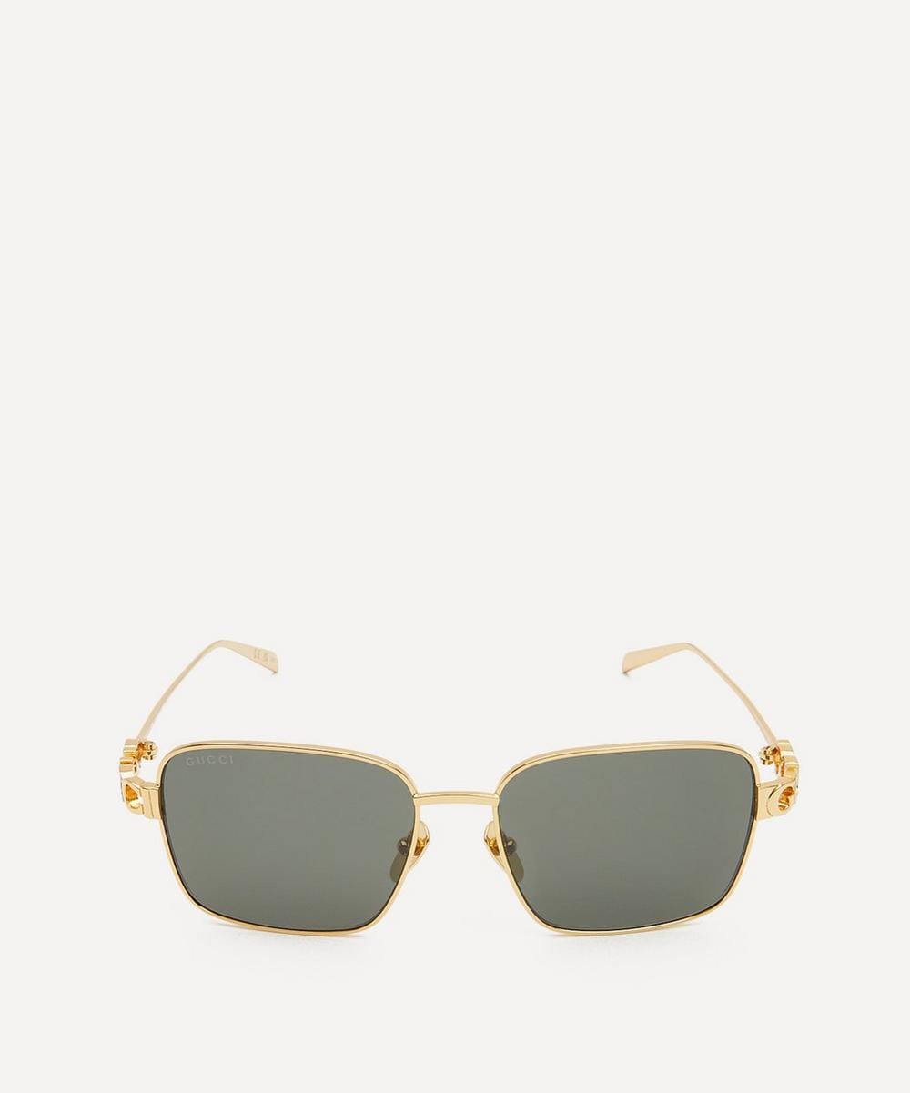 Gucci Square Metal Cut - Out Logo Sunglasses