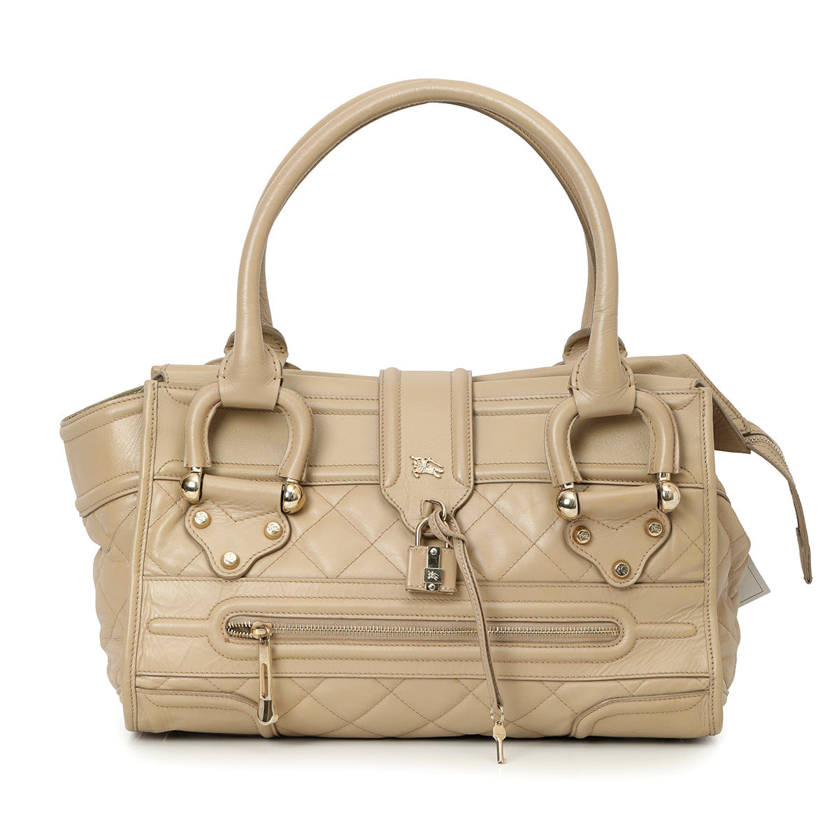 Burberry Quilted Leather Manor Bag One Size