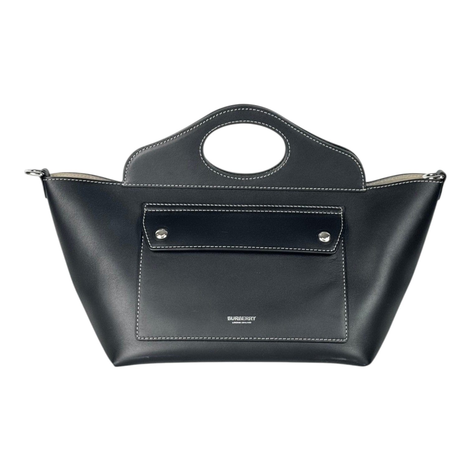 Burberry Small Black Soft Calfskin Pocket Bag