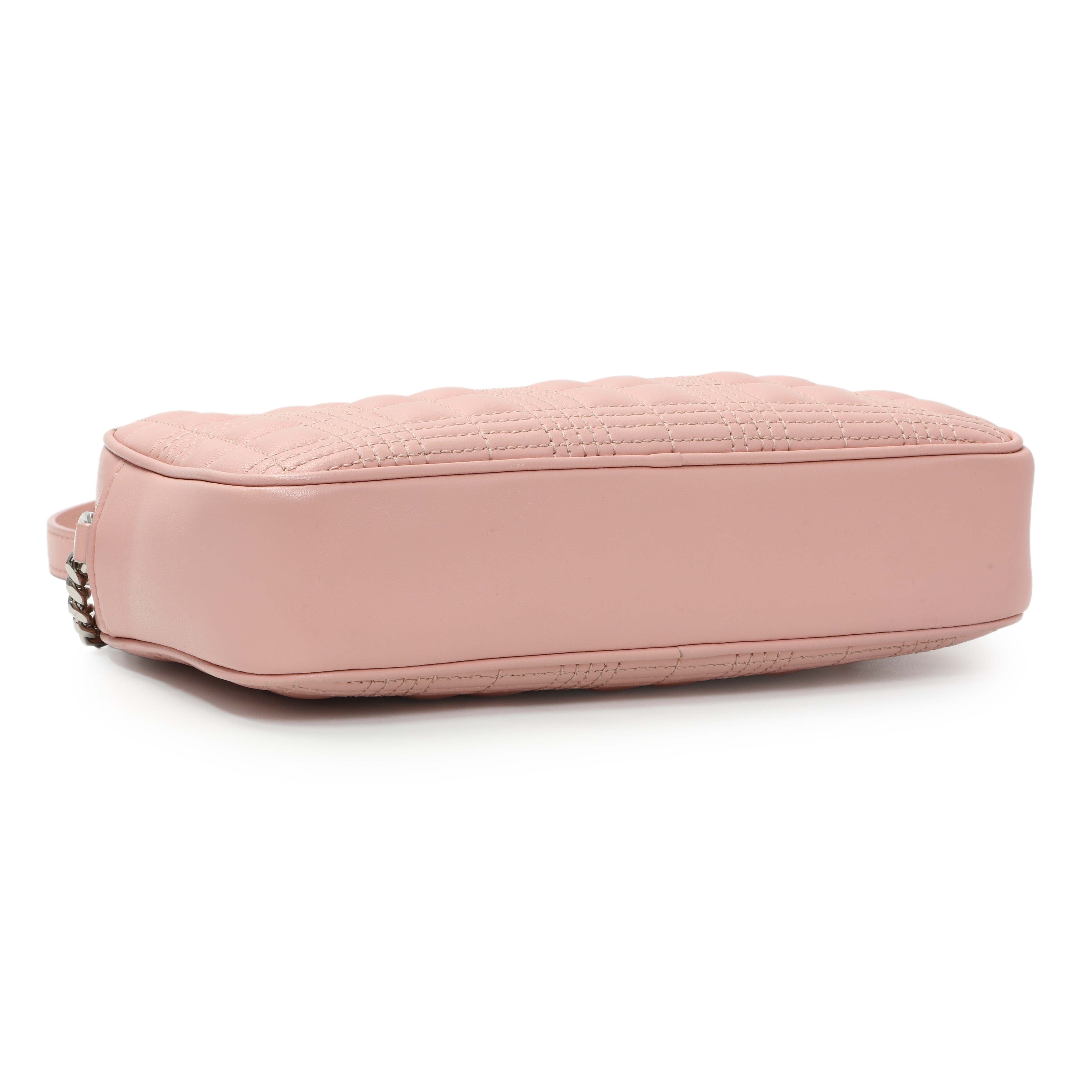 Burberry Pink Quilted Calfskin Lola Camera Bag
