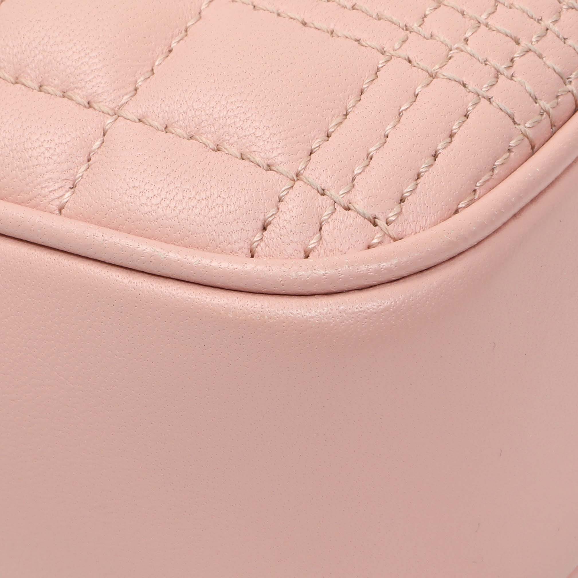 Burberry Pink Quilted Calfskin Lola Camera Bag