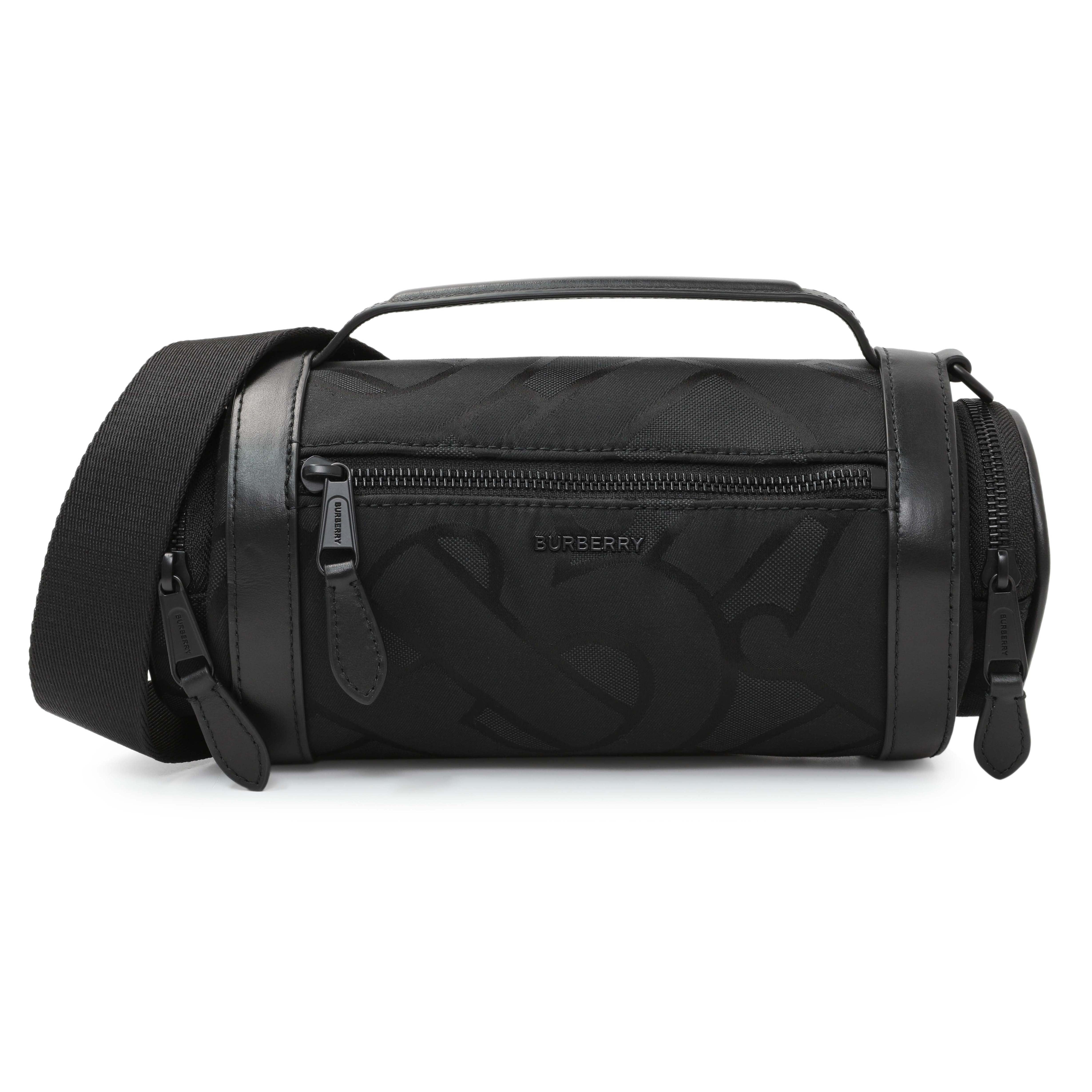 Burberry Black Jacquard Logo TB Sound Bag