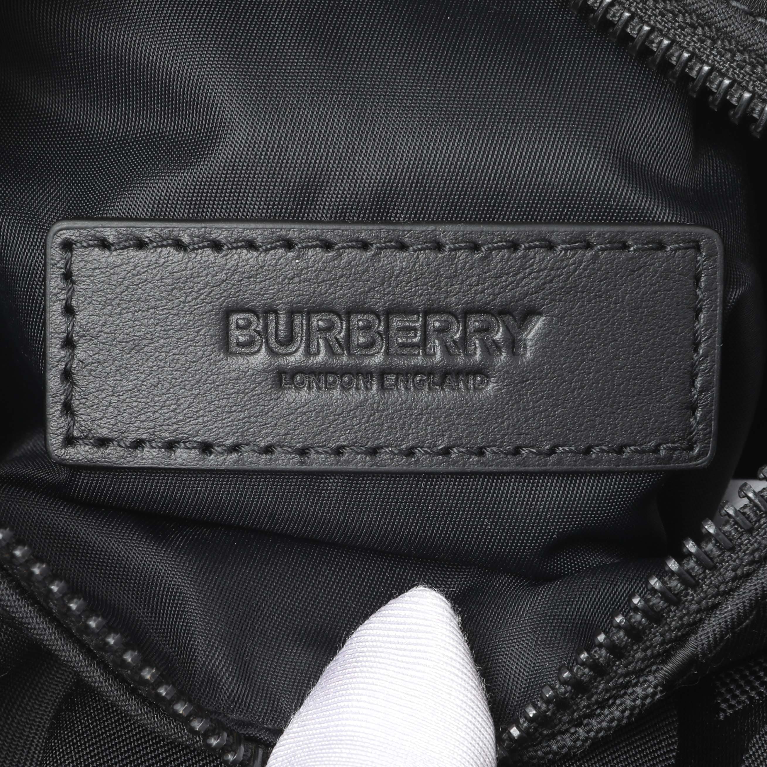 Burberry Black Jacquard Logo TB Sound Bag