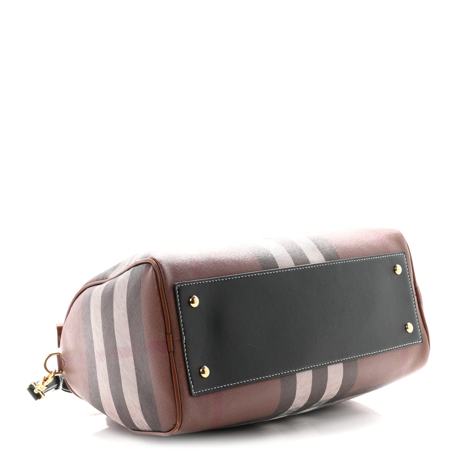 Burberry E - canvas Check Bowling Bag Dark Birch Brown