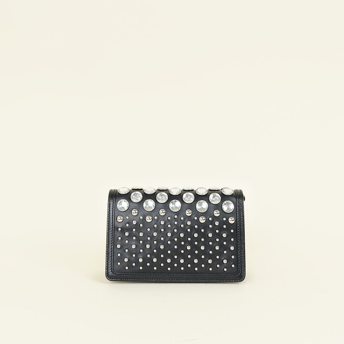 Burberry Black TB Logo Studded Mini Chain Bag