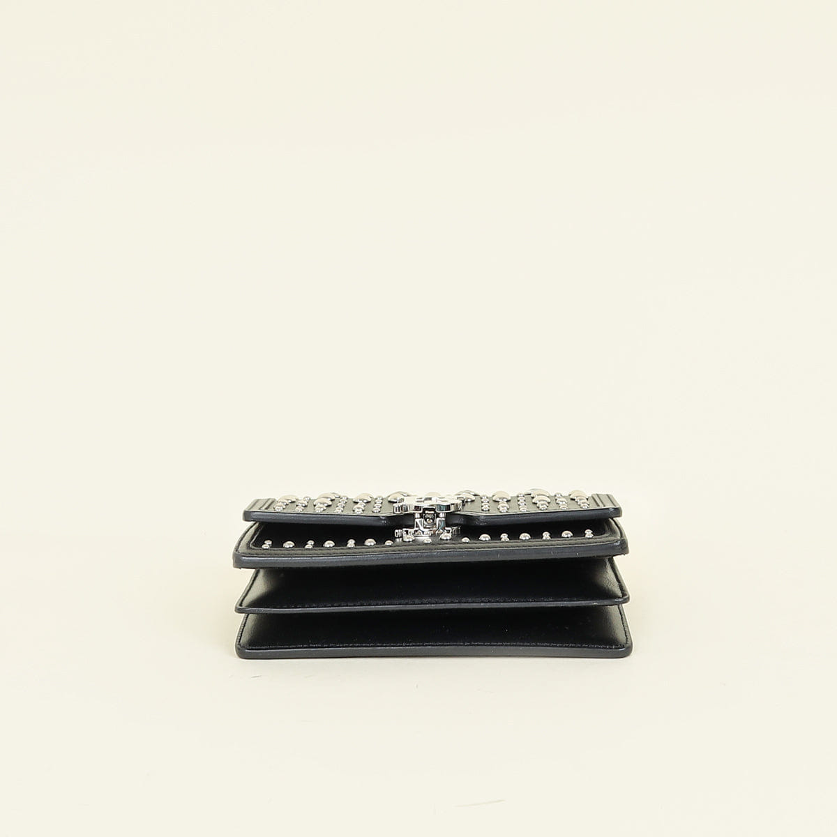 Burberry Black TB Logo Studded Mini Chain Bag
