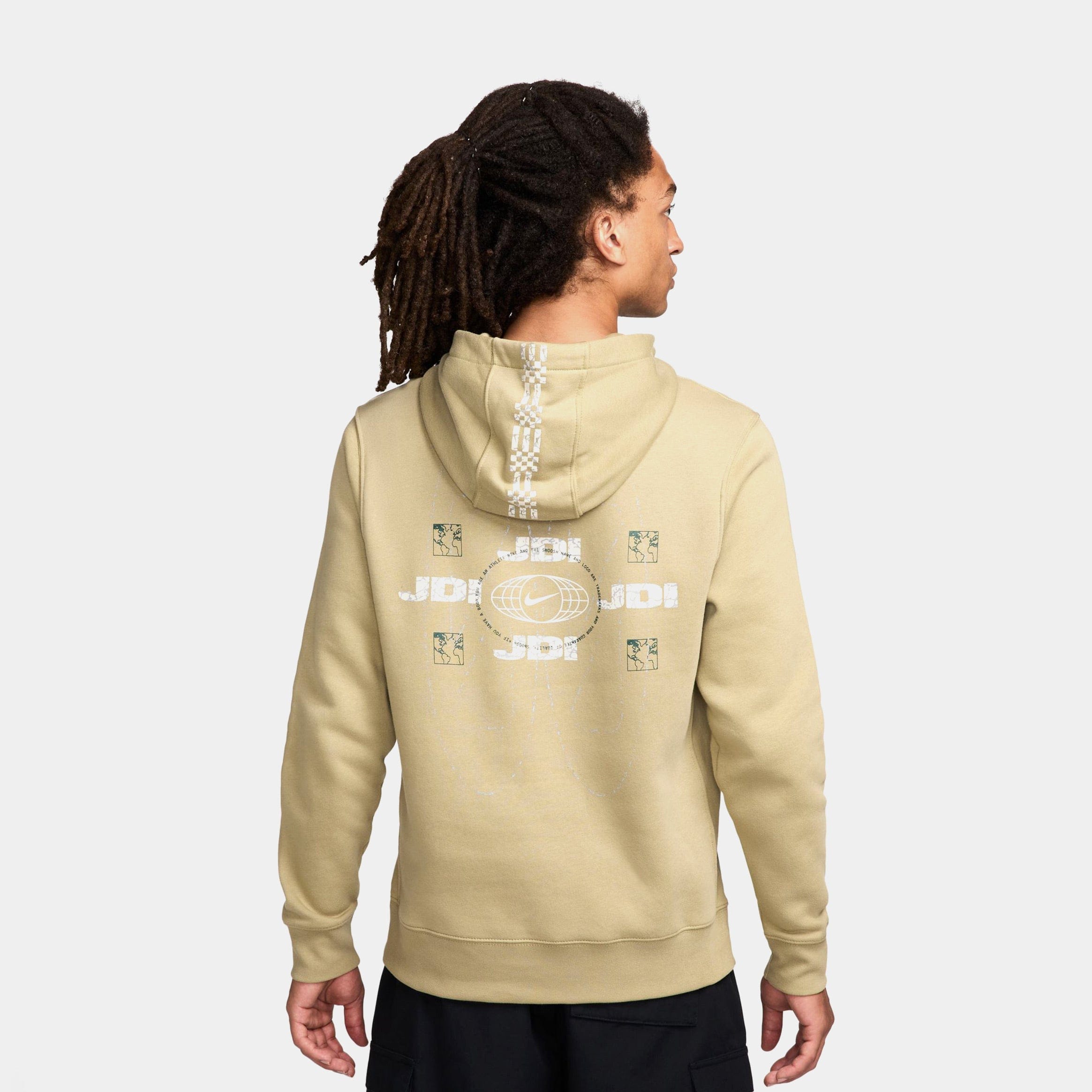 Nike NSW Club Pullover Mens Hoodie (Beige/White)