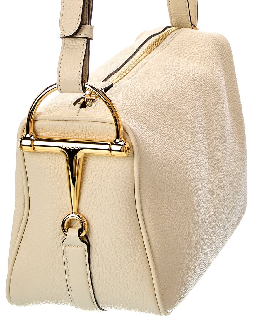 Gucci Half Horsebit Medium Leather Shoulder Bag