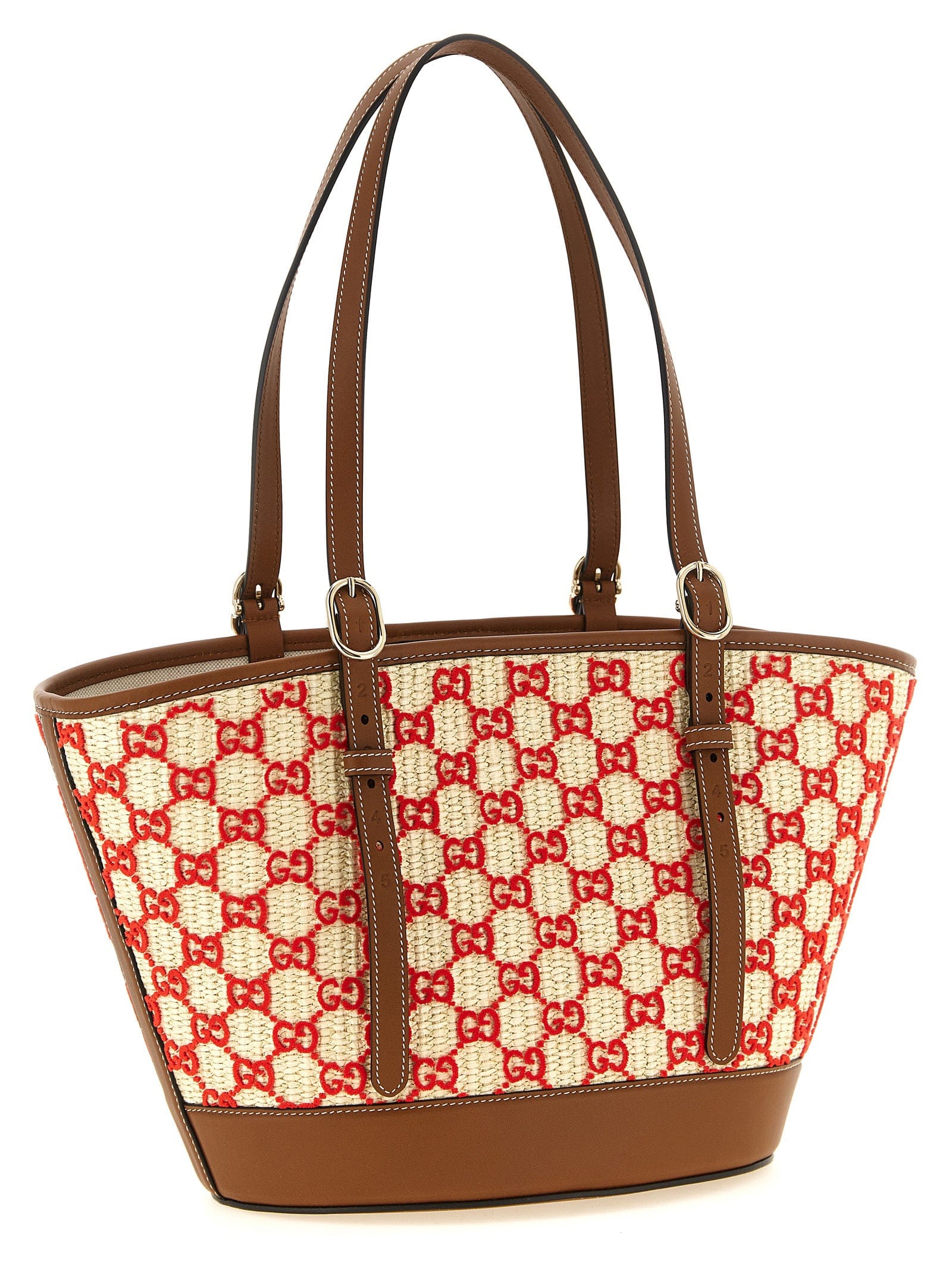 Gucci Women Small Woven Shopping Bag