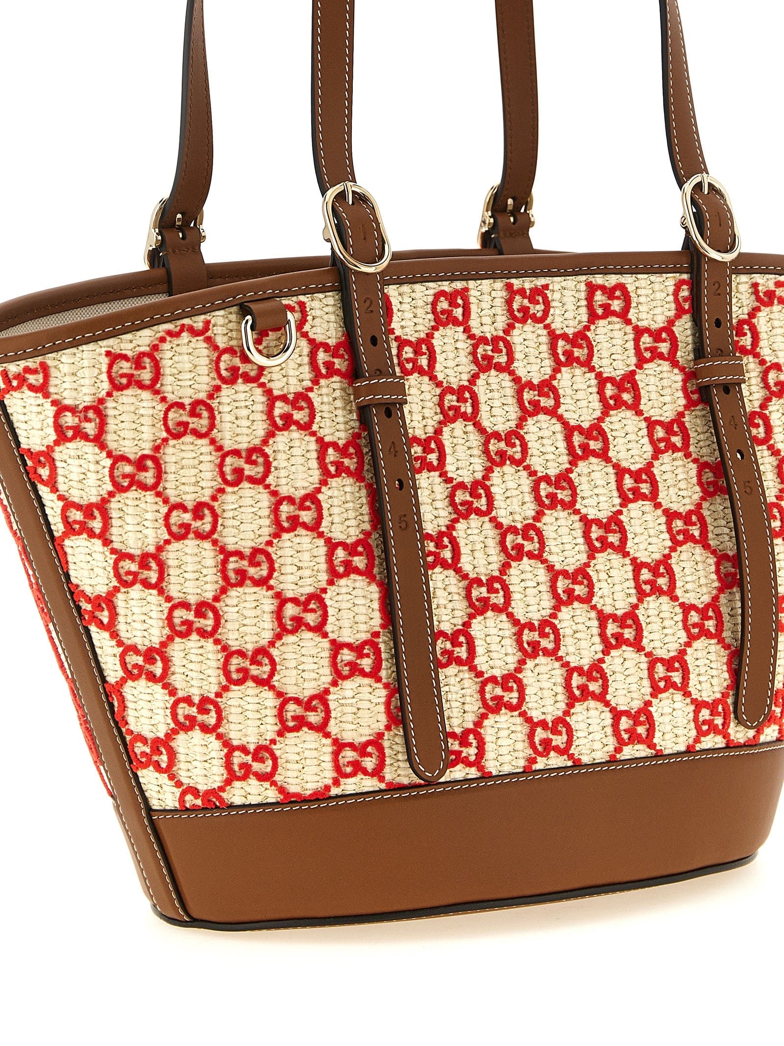 Gucci Women Small Woven Shopping Bag