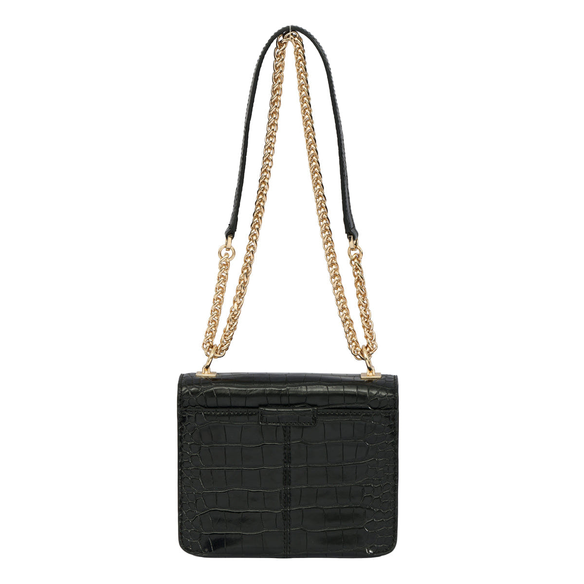 MICHAEL KORS SONIA CROC - EMBOSSED FAUX LEATHER SHOULDER BAG