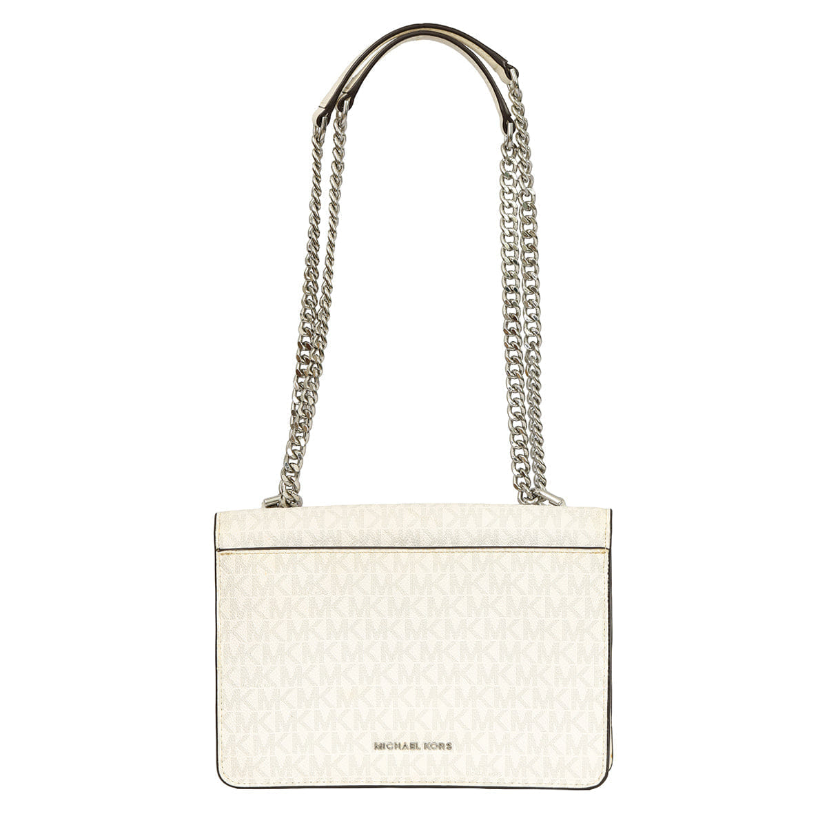 MICHAEL KORS JADE LOGO PRINT CANVAS SHOULDER BAG