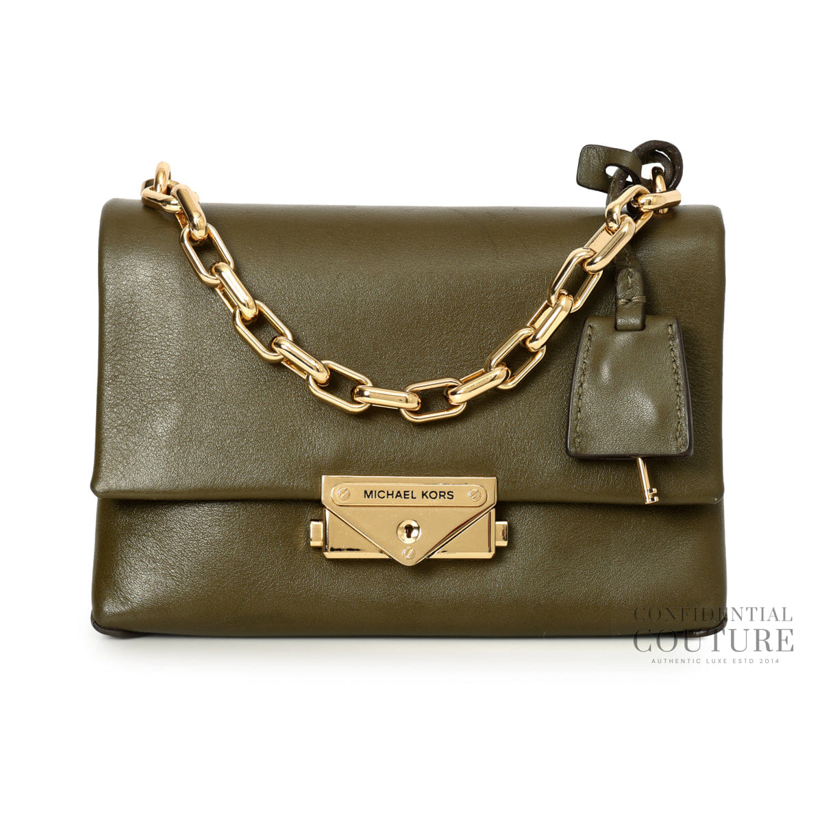 Michael Kors Olive Cece Leather Shoulder Bag