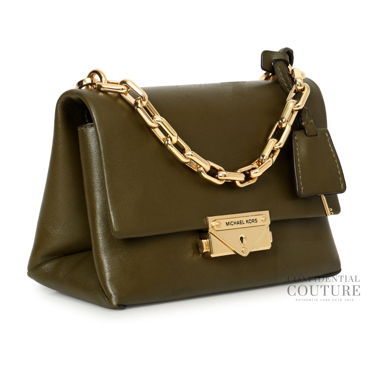Michael Kors Olive Cece Leather Shoulder Bag