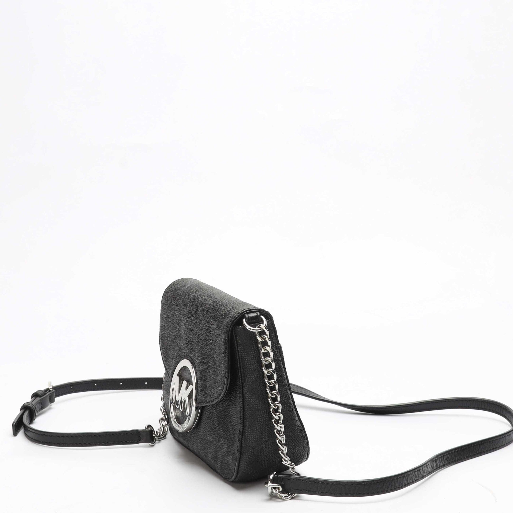Michael Kors Black Fulton Logo Cross Body Bag