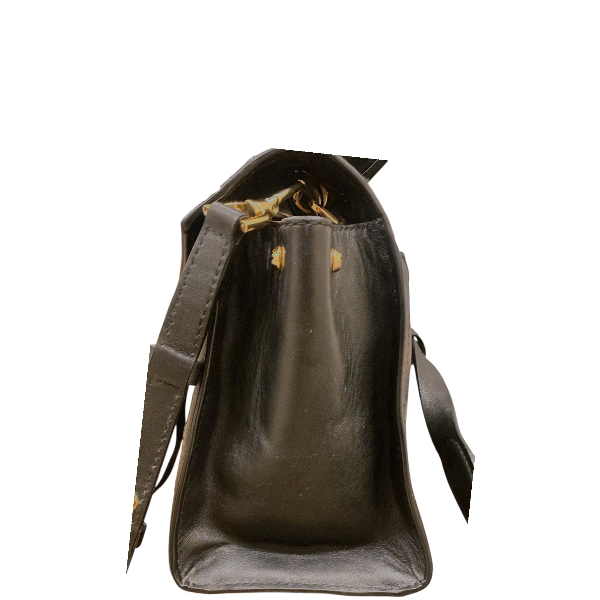 Michael Kors Whitney Studded Convertible Shoulder Bag Black Leather