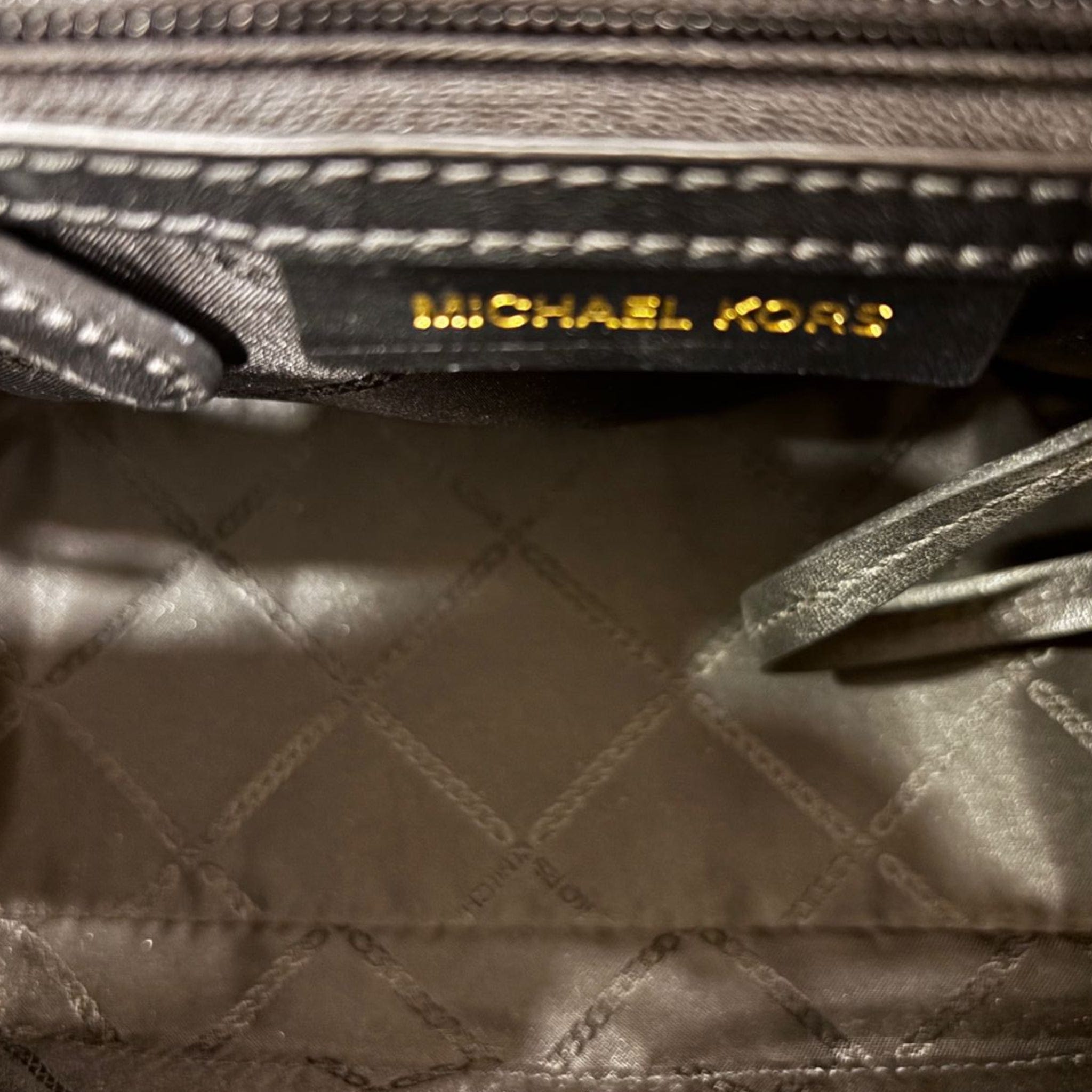 Michael Kors Whitney Studded Convertible Shoulder Bag Black Leather