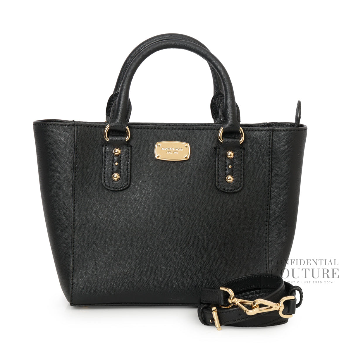Michael Kors Black Solid Handheld Bag