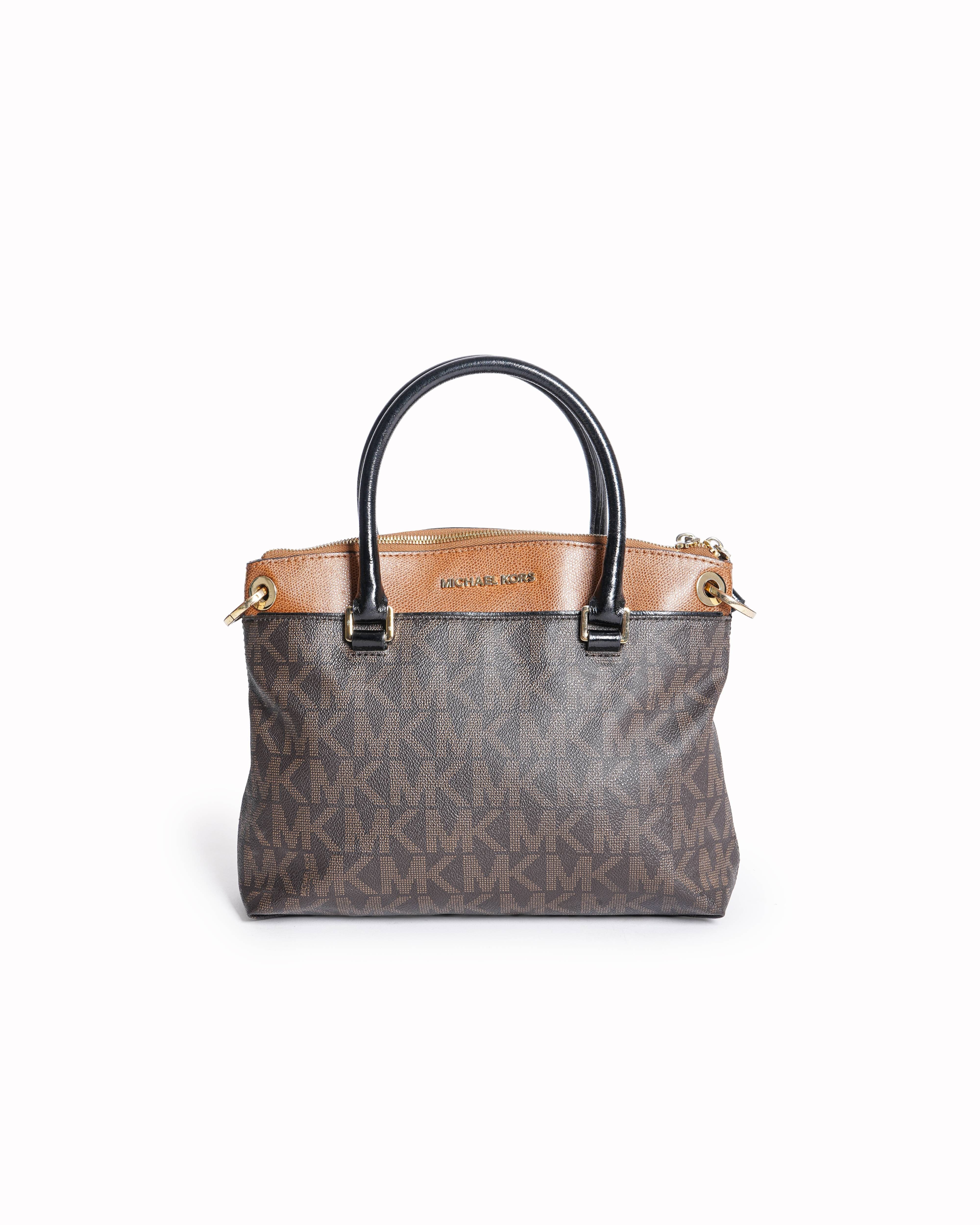 Michael Kors Aubrey Medium Satchel Brown