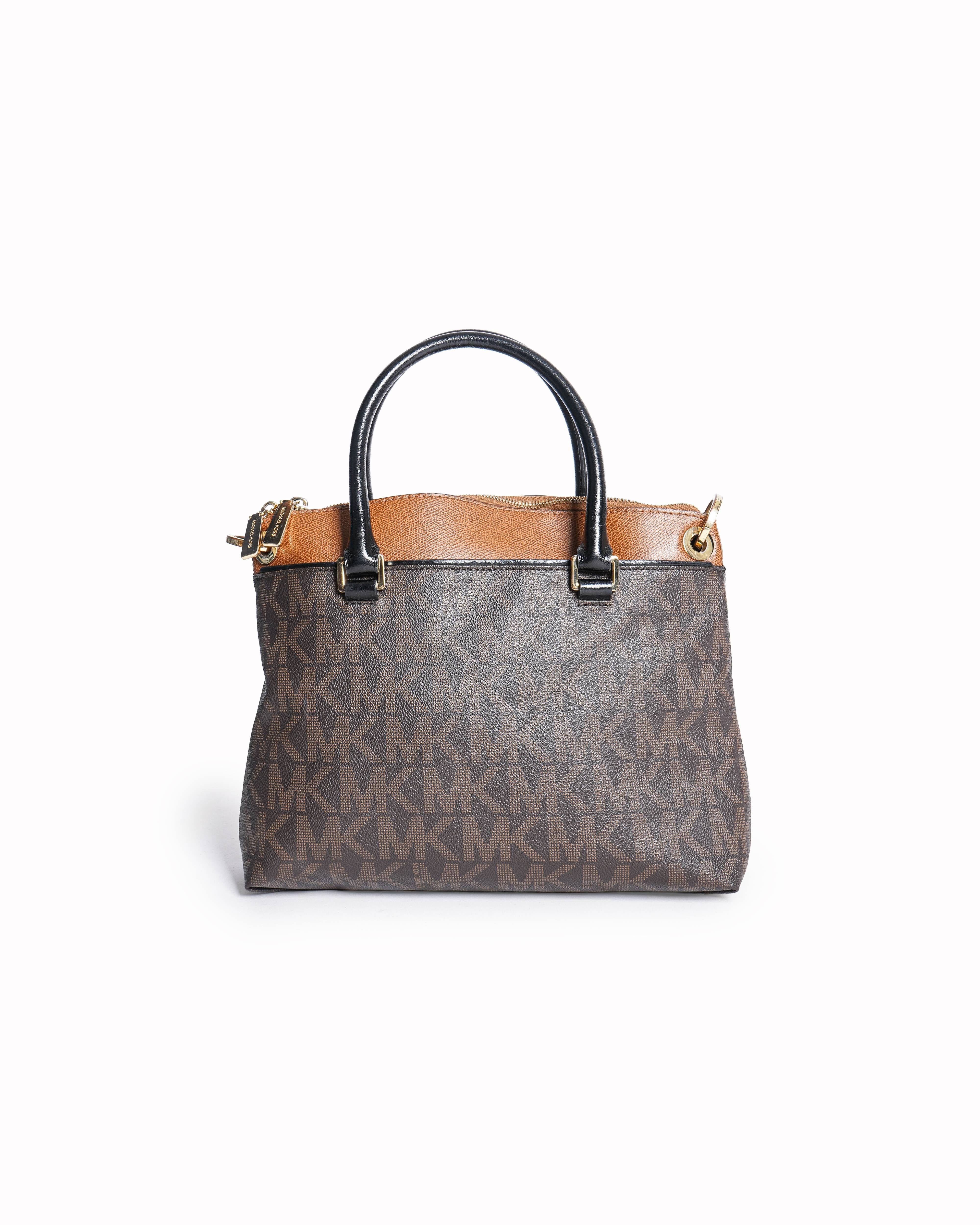 Michael Kors Aubrey Medium Satchel Brown