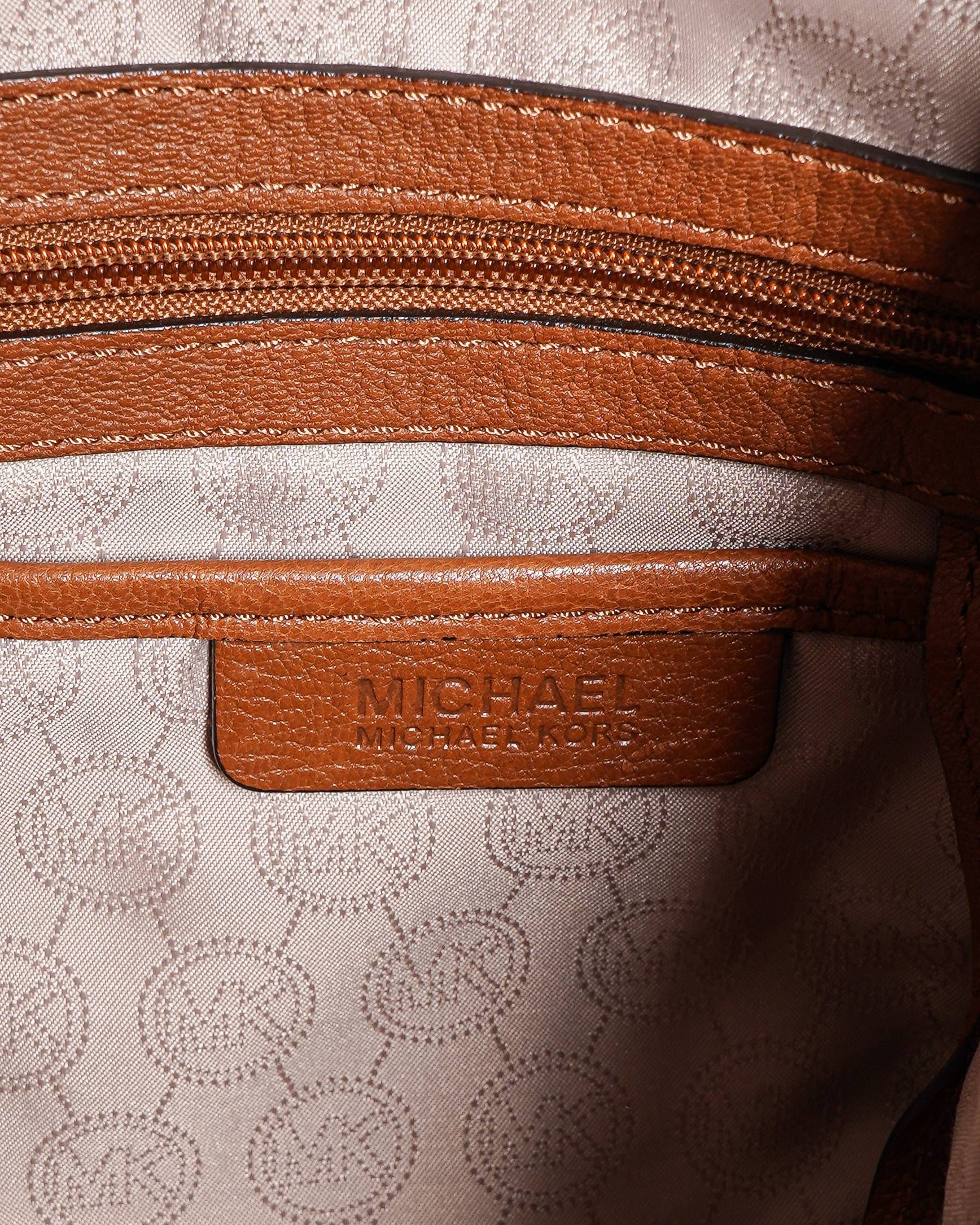 Michael kors brown leather chain shoulder bag