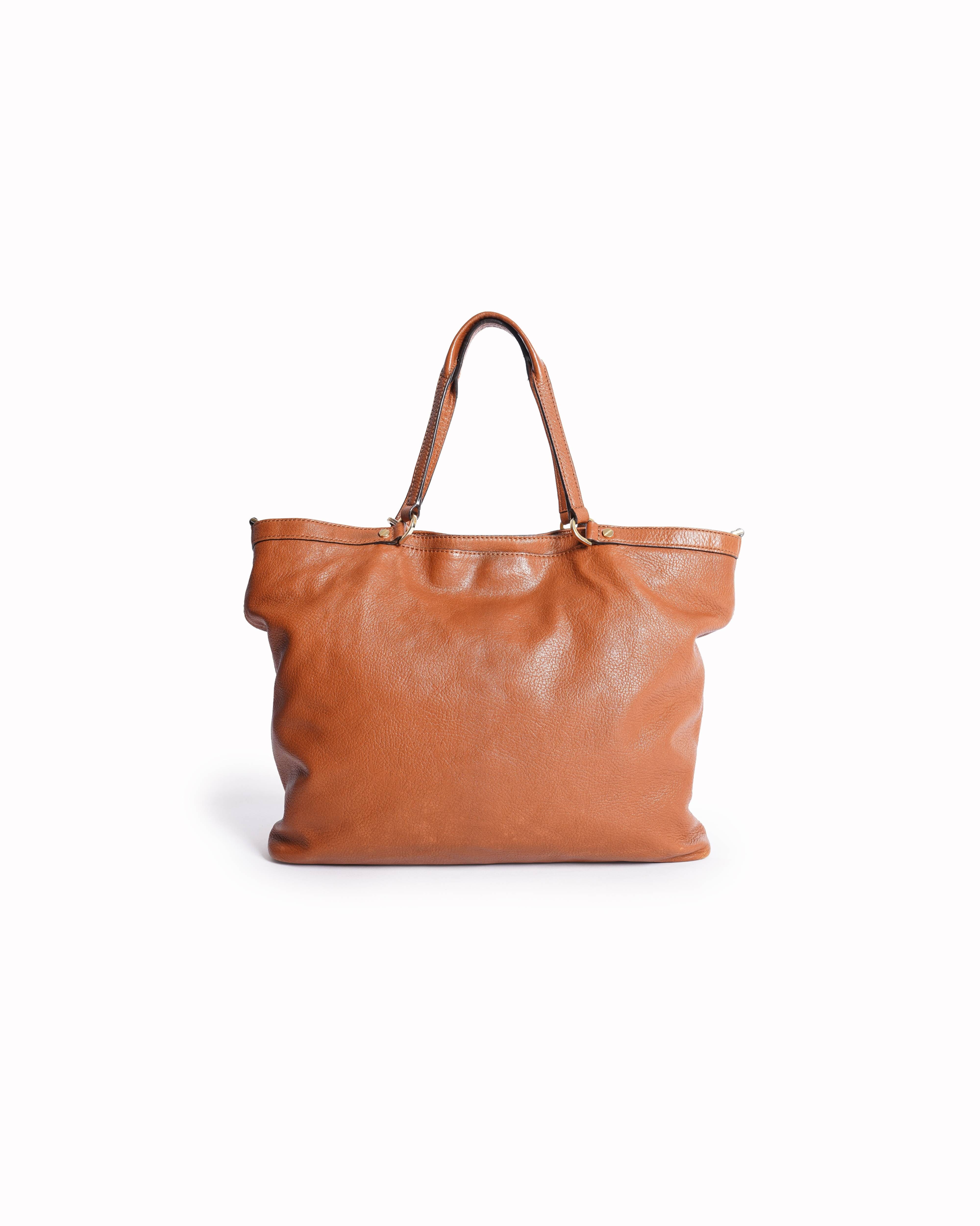 Michael kors brown leather chain shoulder bag
