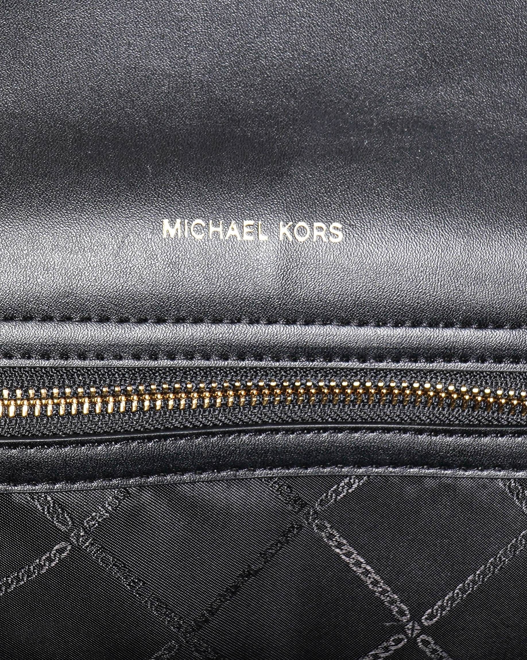 Michael Kors Carmen Satchel With Detachable Strap In Black