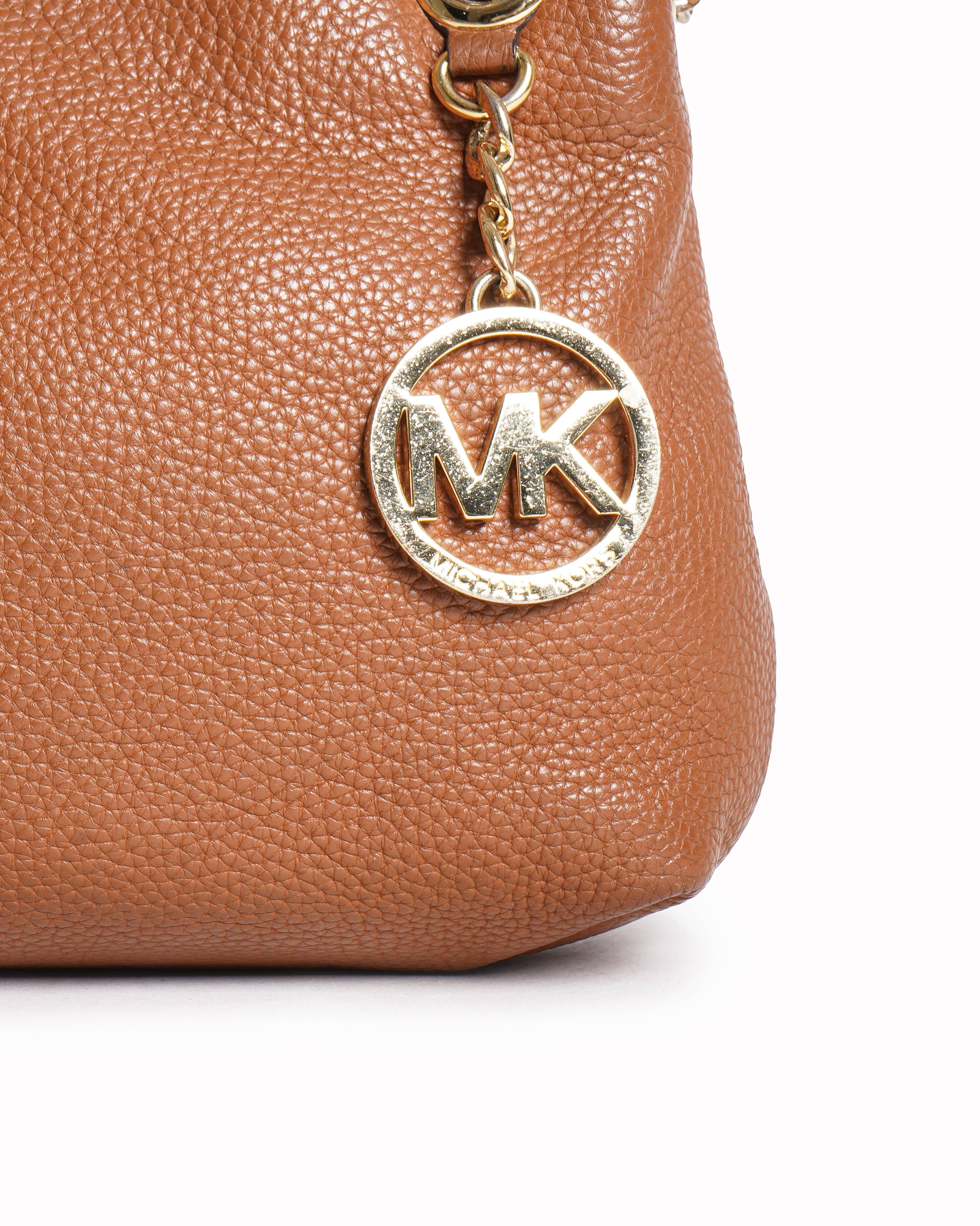 Michael kors brown jet set chain shoulder bag
