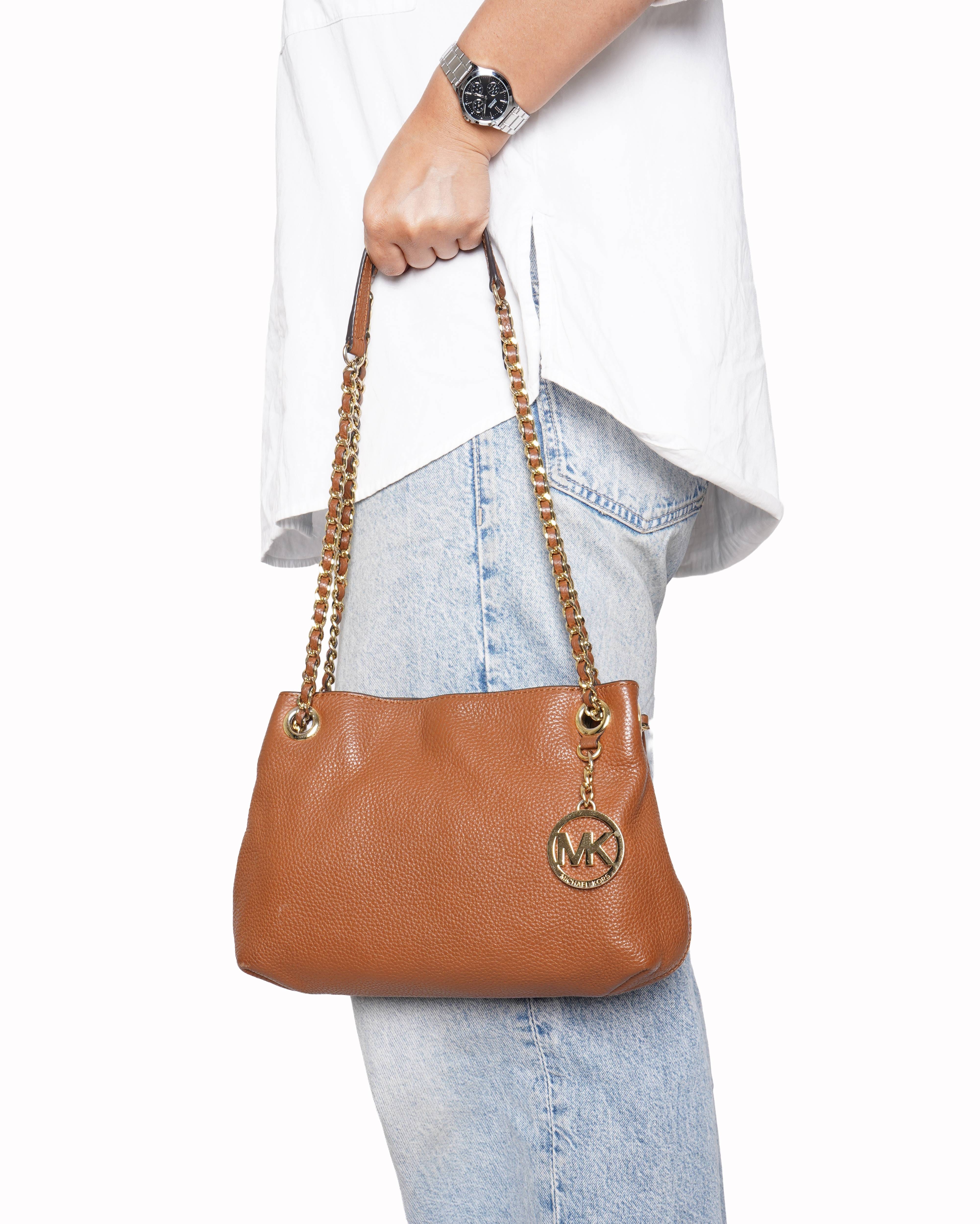 Michael kors brown jet set chain shoulder bag