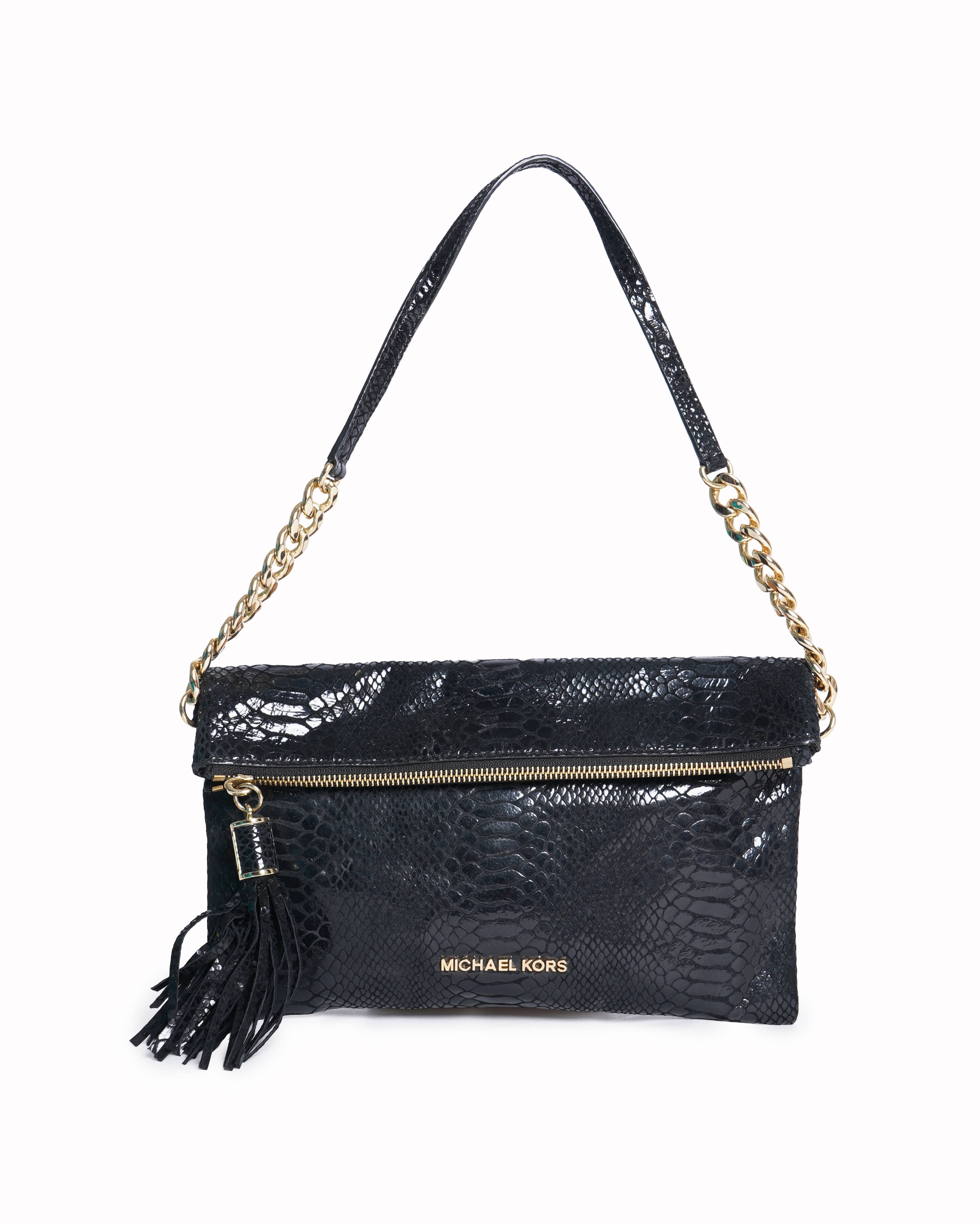 Michael Kors Python - Embossed Leather Shoulder Bag