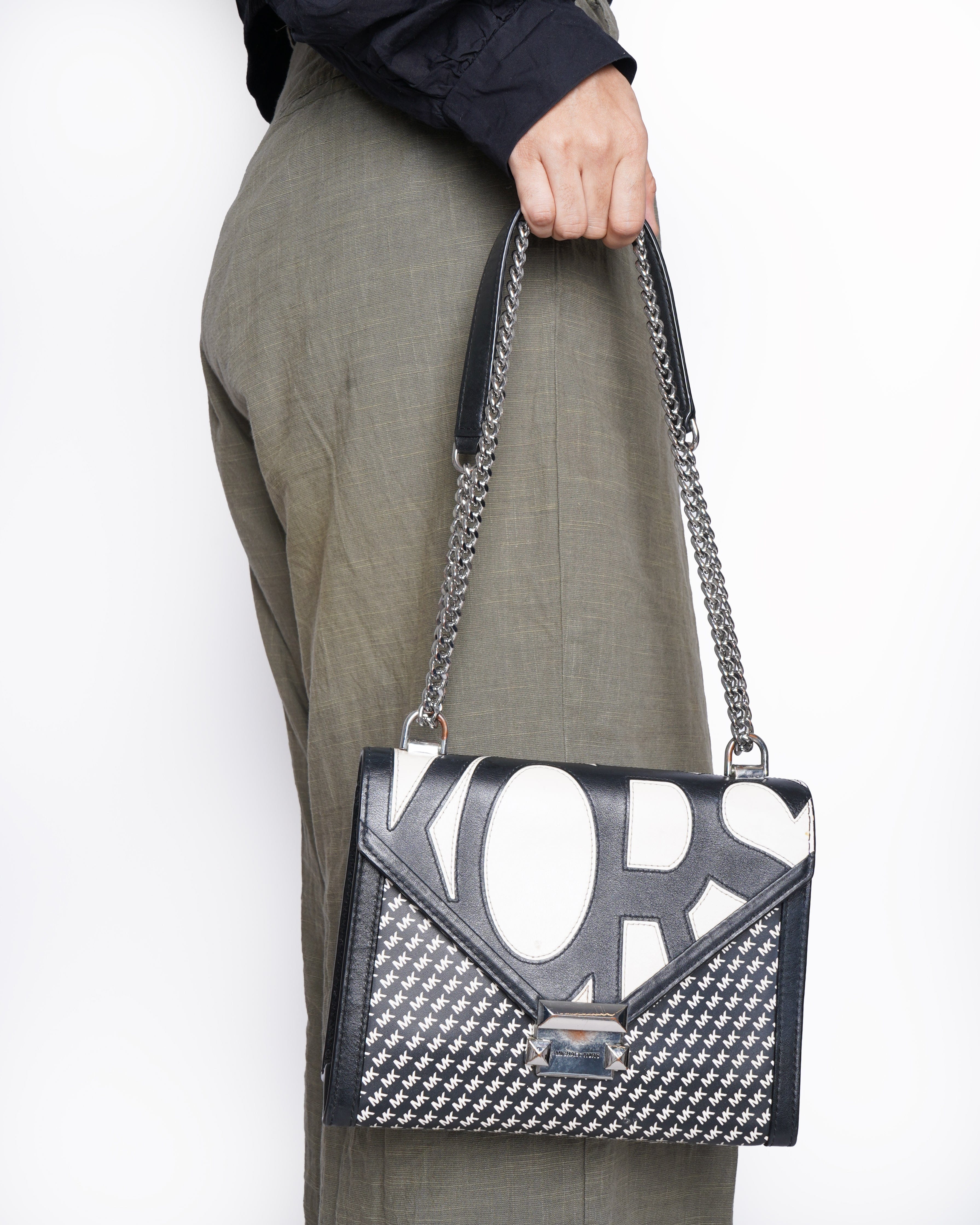 Michael Kors Whitney Large Graphic Logo Convertible Shoulder Bag