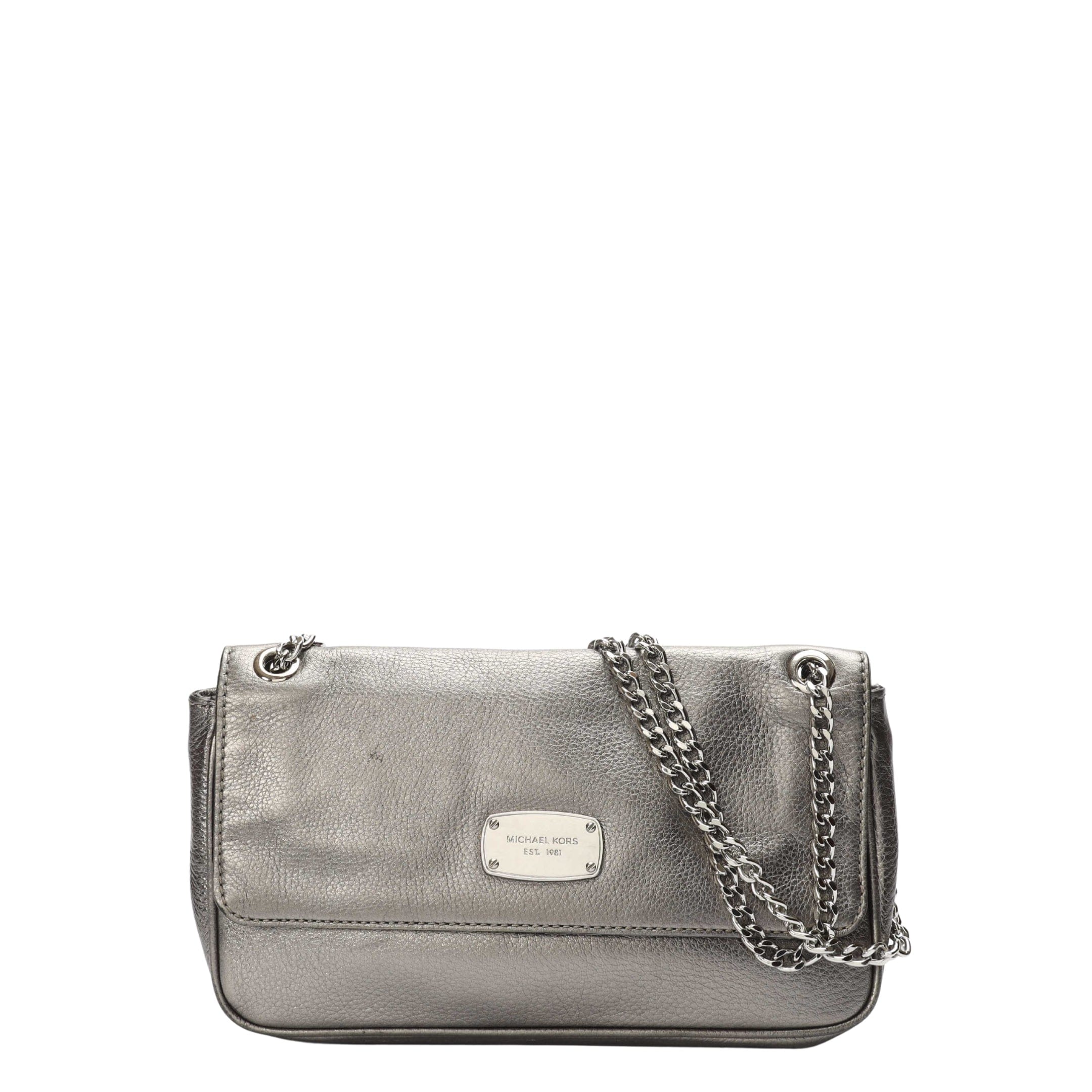 Michael Kors silver Chain Flap Shoulder Bag