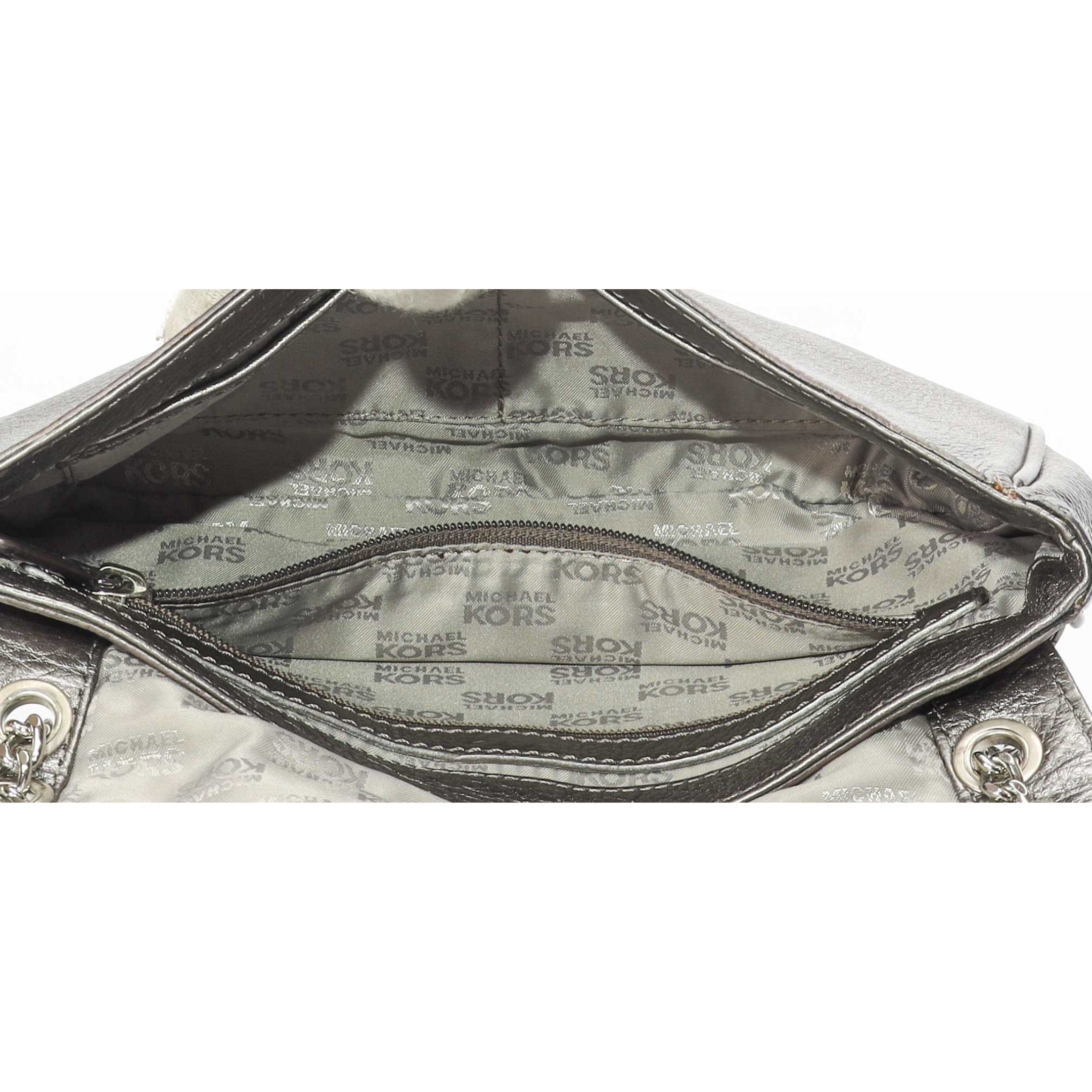 Michael Kors silver Chain Flap Shoulder Bag