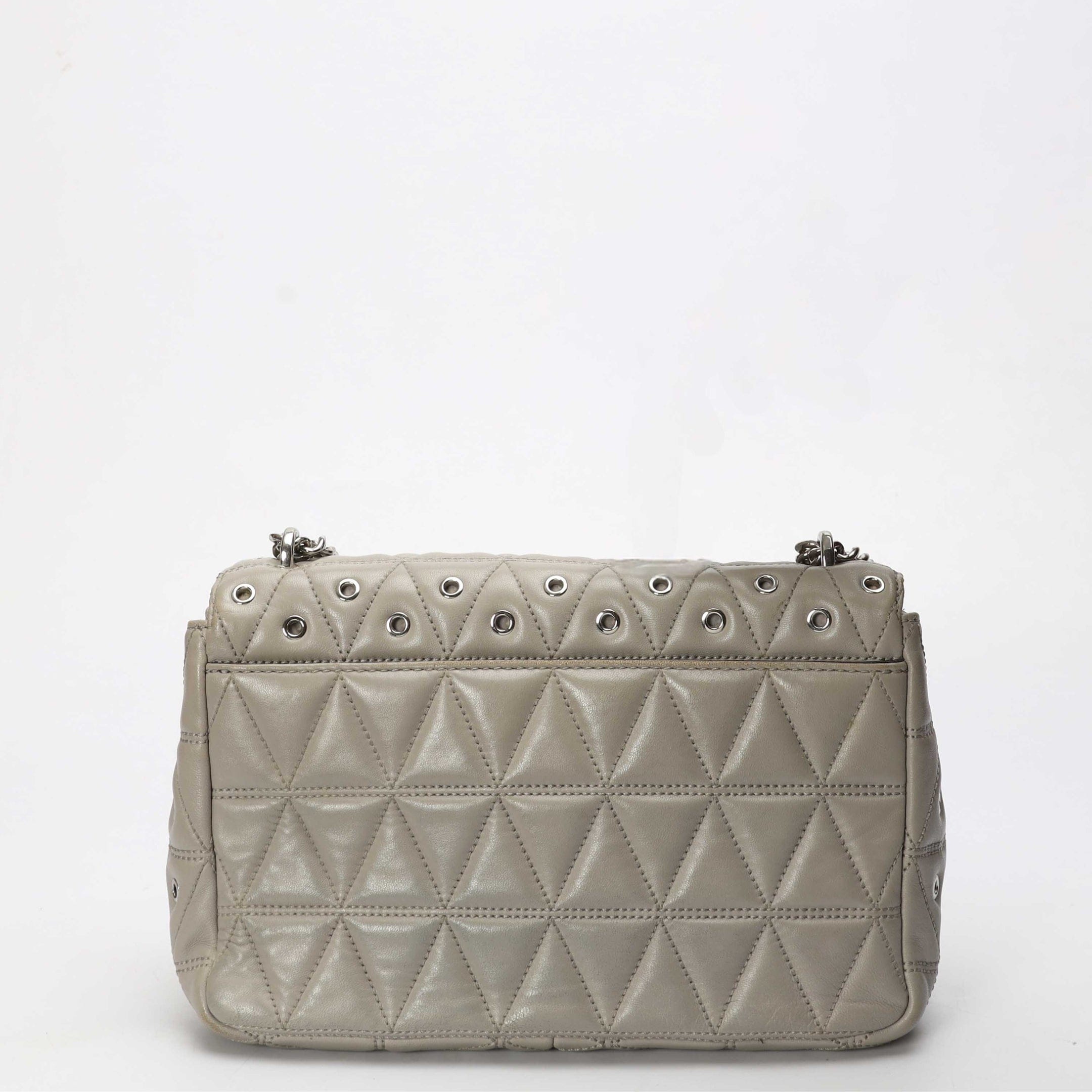 Michael Kors Micheal Kors Sloan Grey Quilted Rings Shoulder Bag