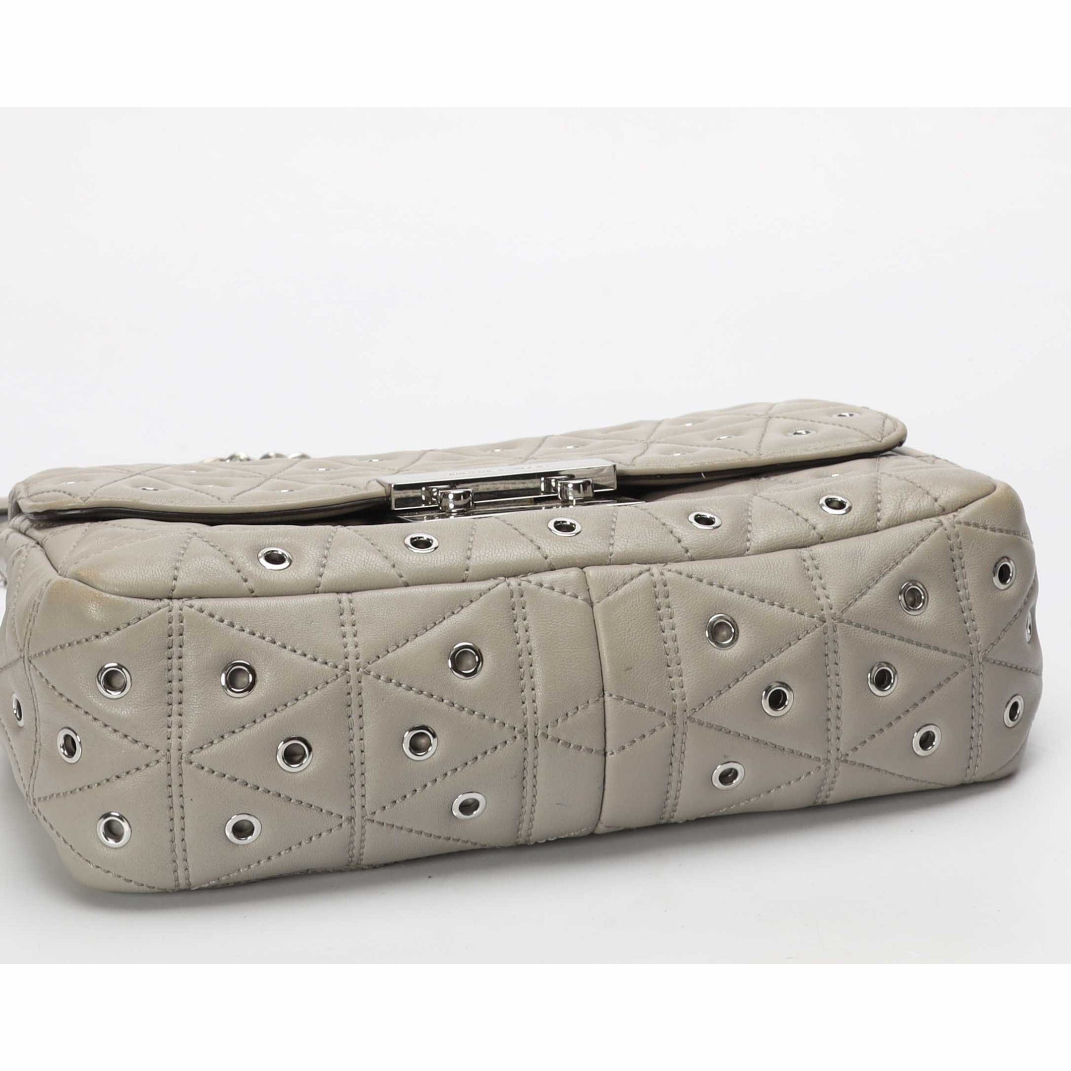 Michael Kors Micheal Kors Sloan Grey Quilted Rings Shoulder Bag