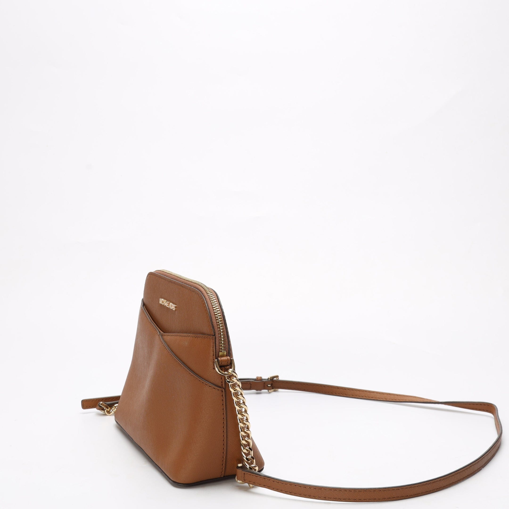 Michael Kors Tan Jet Set Travel Dome Cross Body Bag