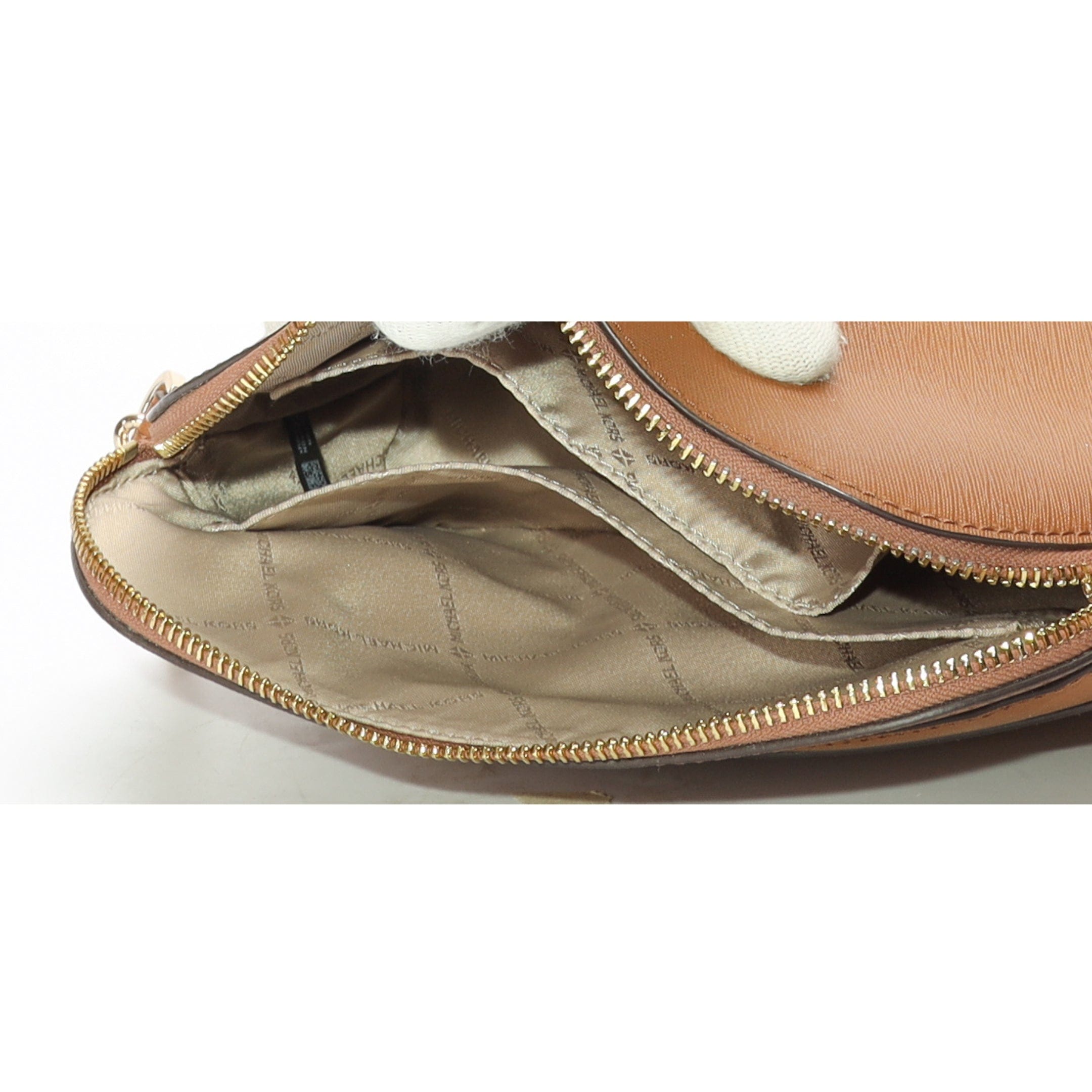 Michael Kors Tan Jet Set Travel Dome Cross Body Bag