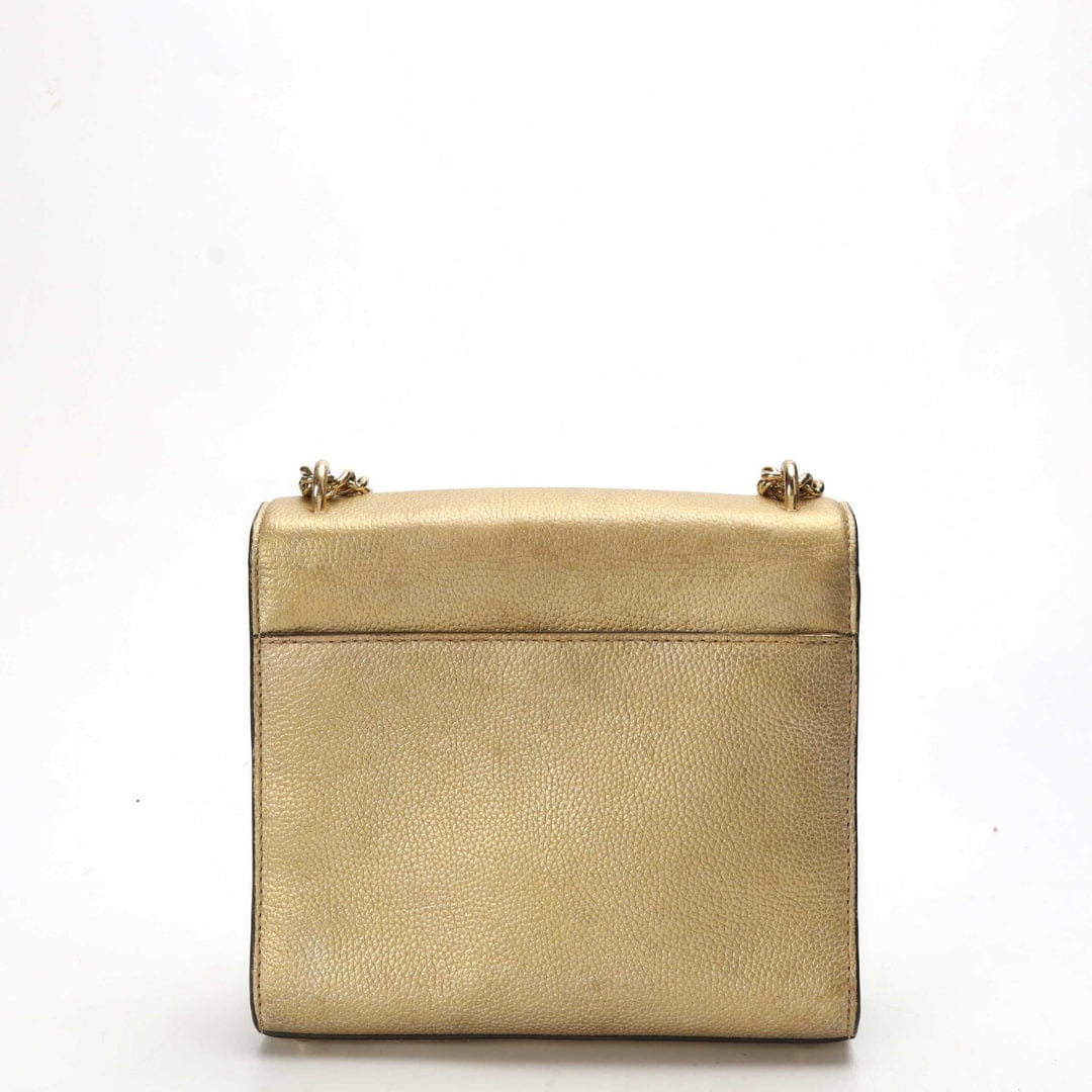 Michael Kors Gold Metallic Chain Shoulder Bag