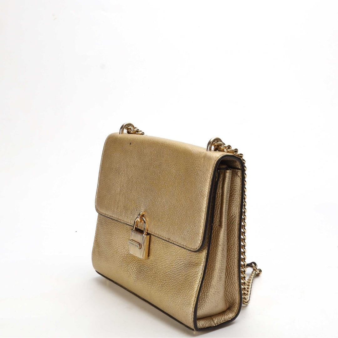 Michael Kors Gold Metallic Chain Shoulder Bag