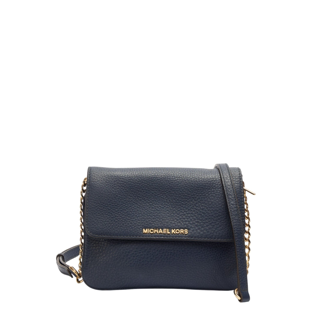 Michael Kors Blue Jet Set Flap Cross Body Bag
