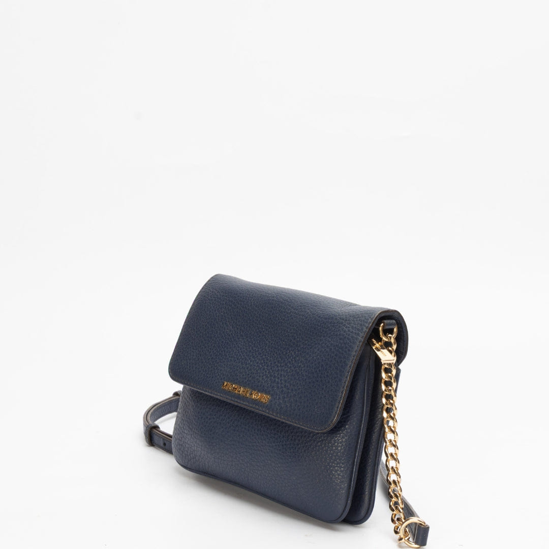 Michael Kors Blue Jet Set Flap Cross Body Bag