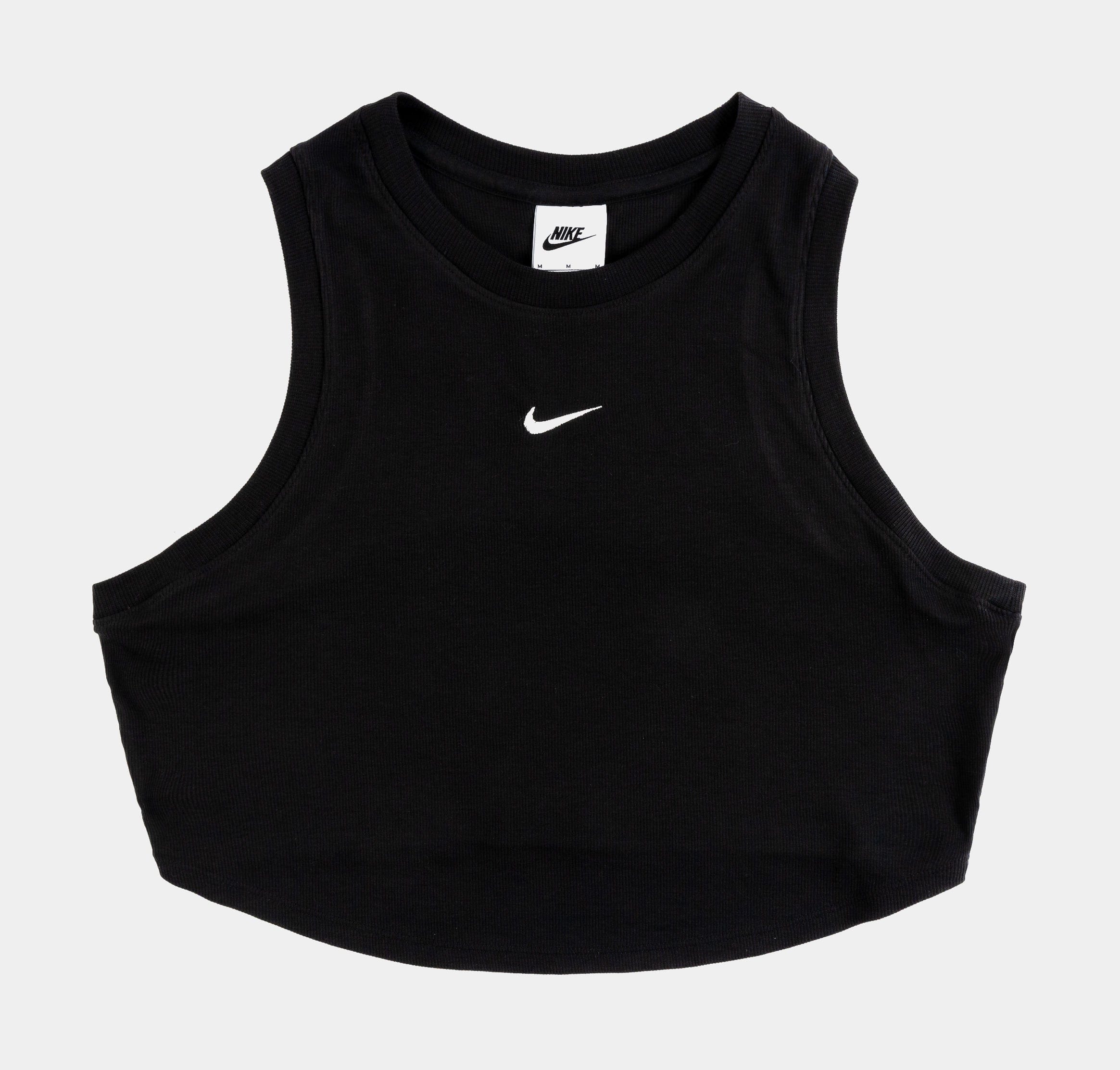 Nike Sport Essentials Ribbed Womens Tank Top (Black/White)
