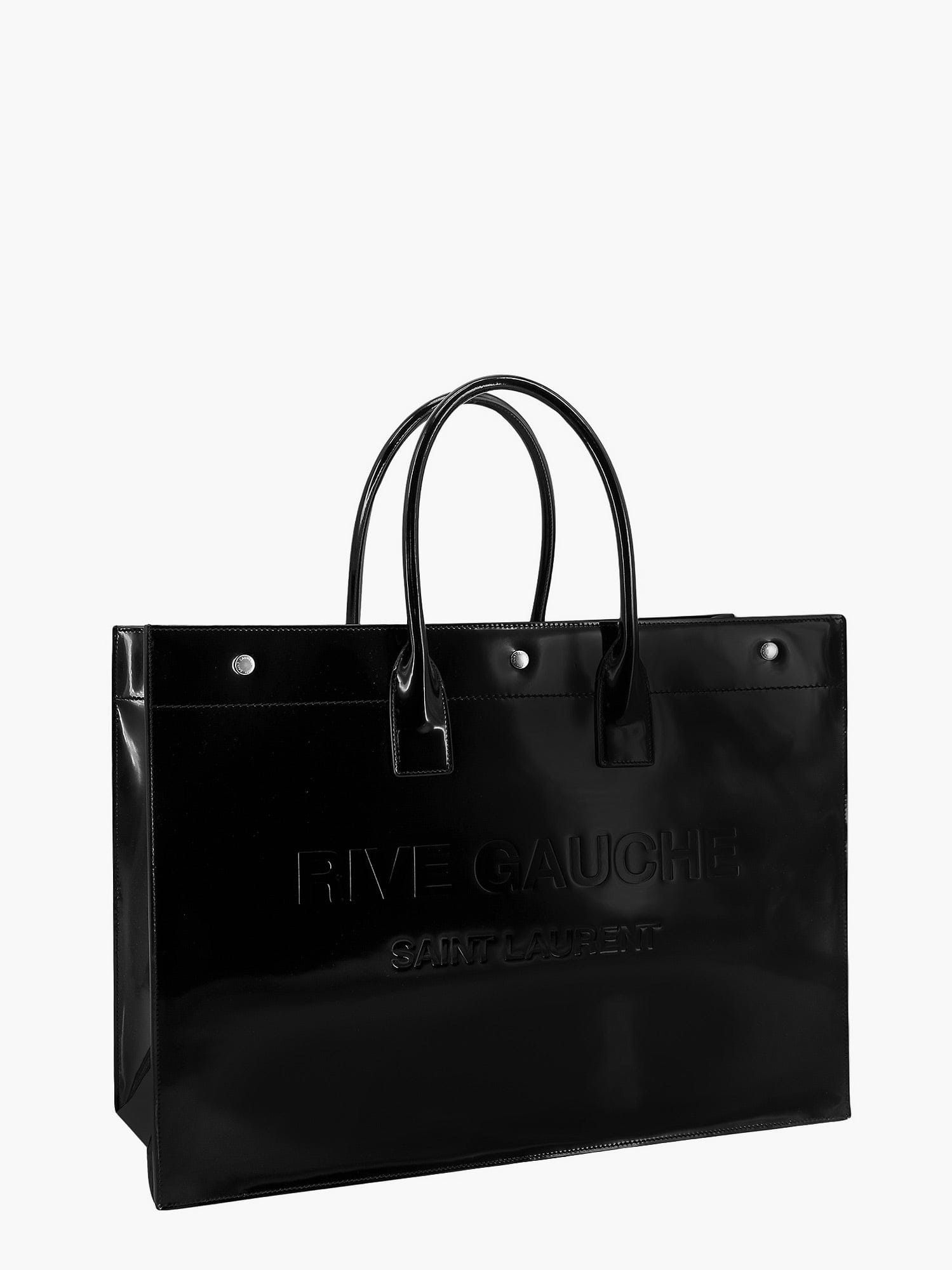 Saint Laurent Patent leather handbag with embossed logo