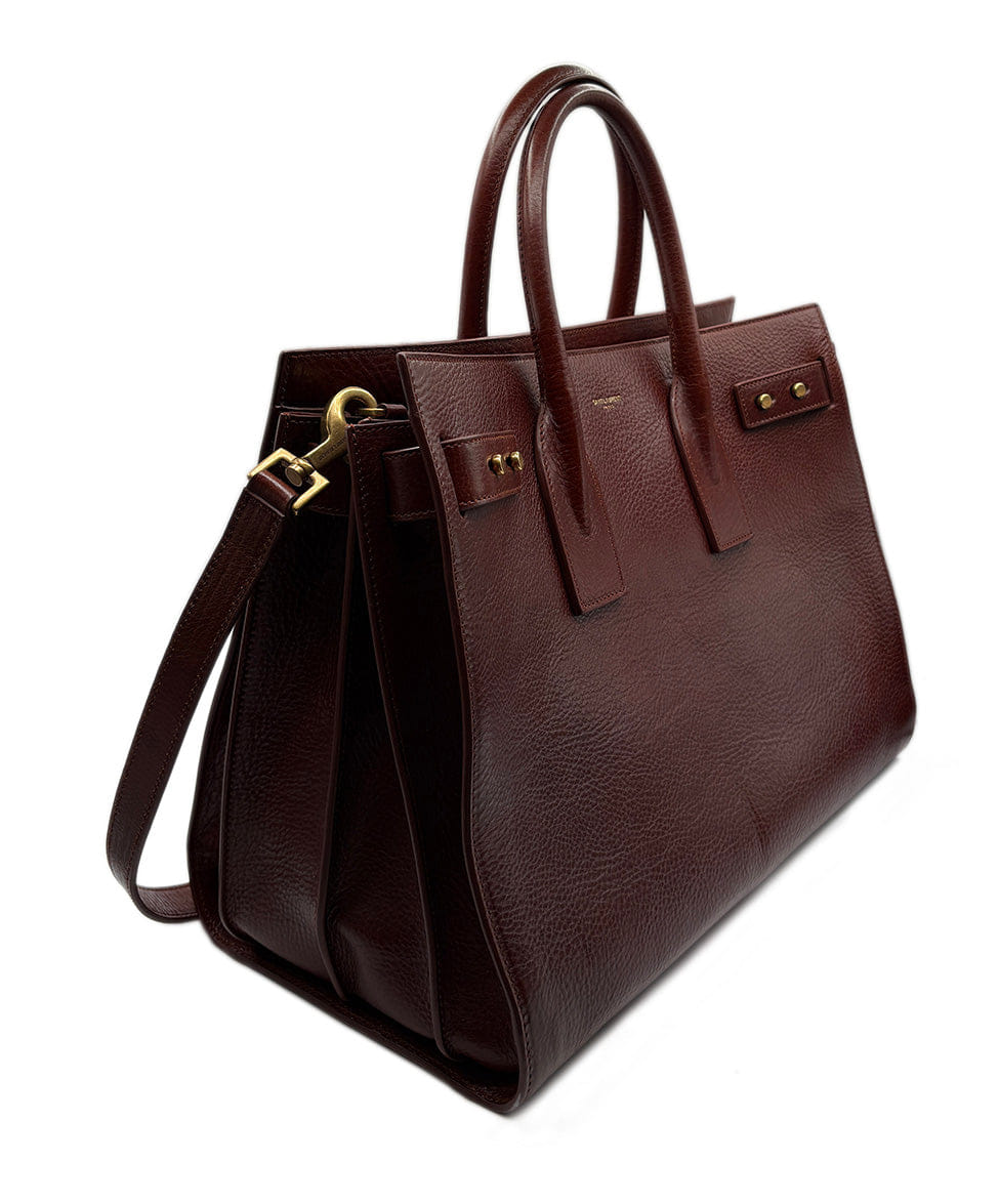 Saint Laurent Sac De Jour Brown Leather Handbag